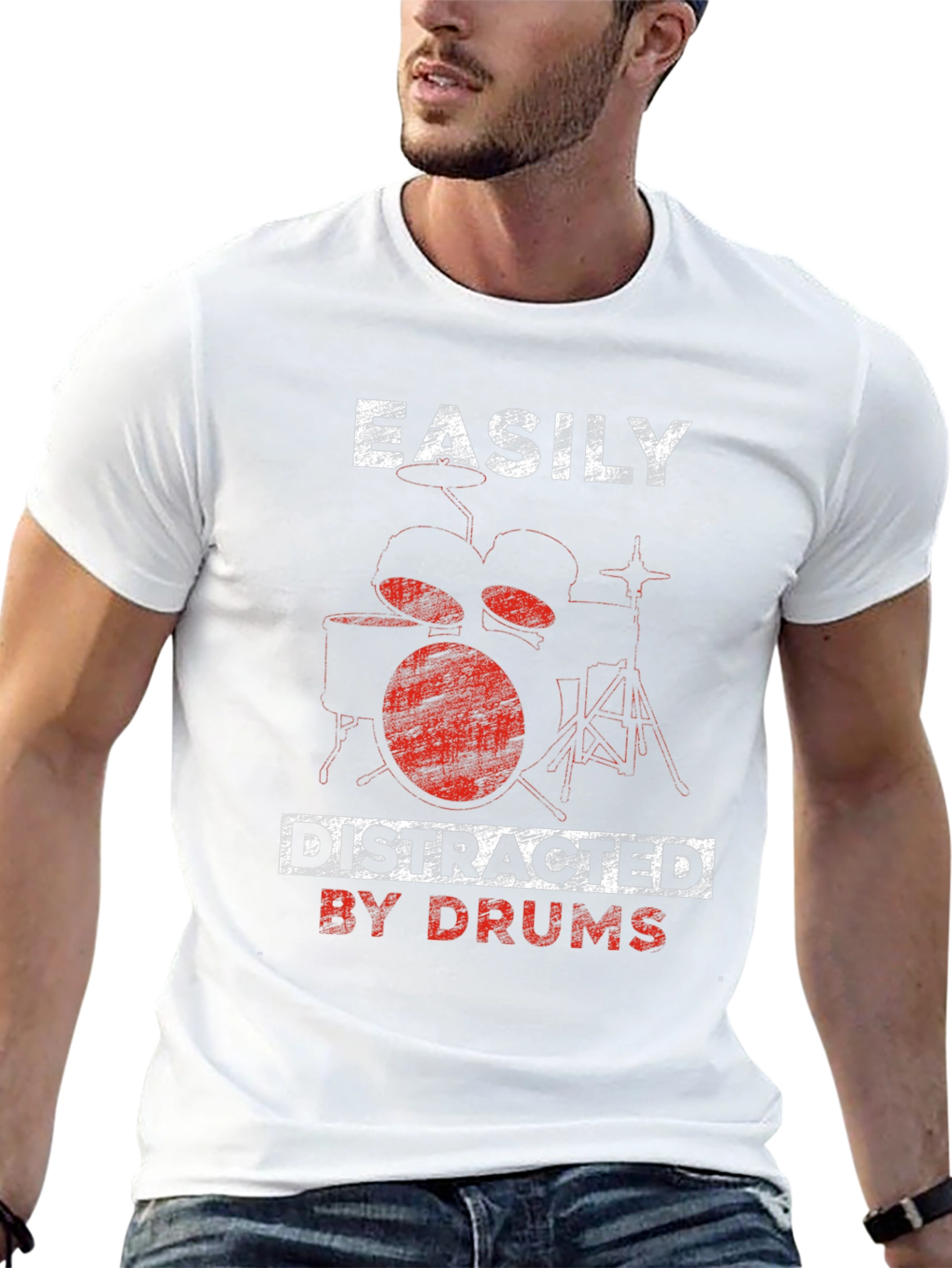 Easily Distracted By Drums Graphic Tee