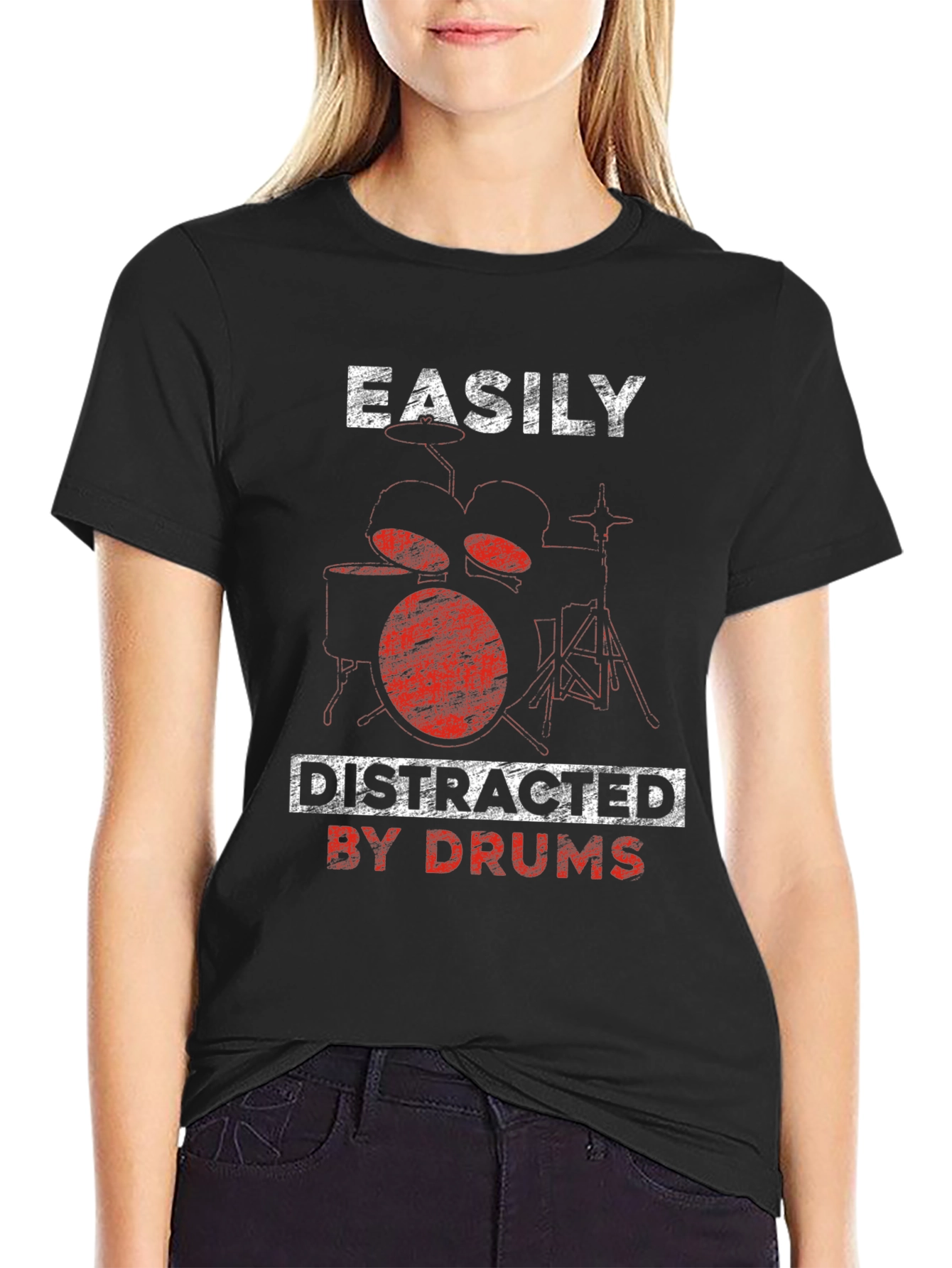 Easily Distracted By Drums Graphic Tee