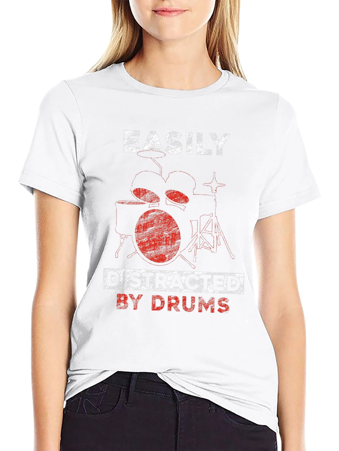 Easily Distracted By Drums Graphic Tee