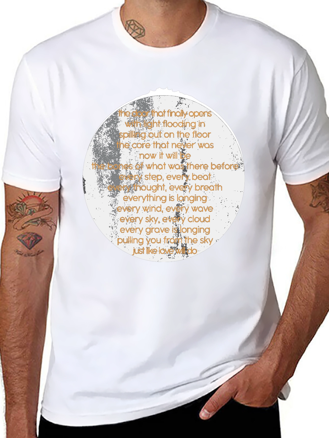 Poetic Moon T-Shirt - Sky Longing Design