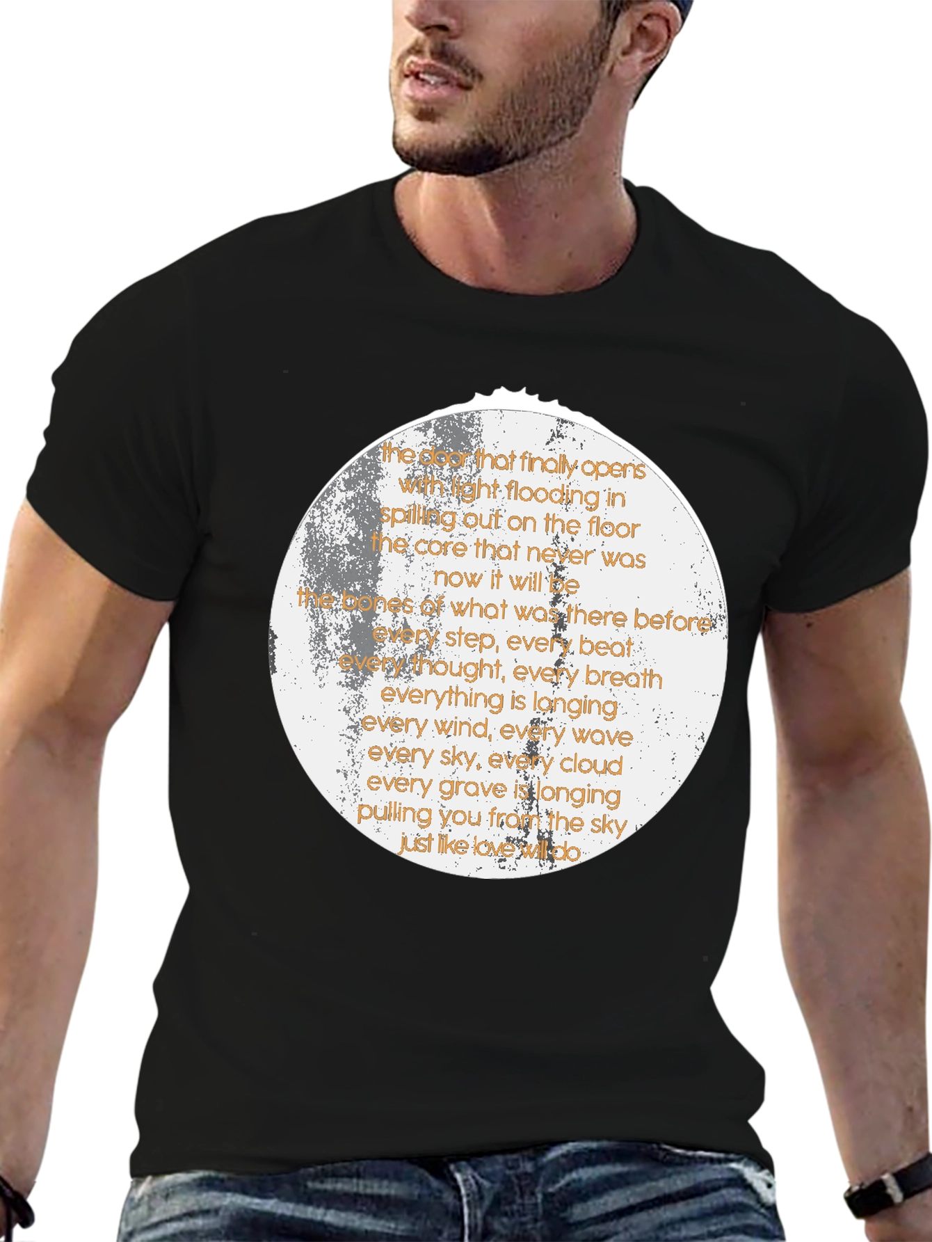 Poetic Moon T-Shirt - Sky Longing Design