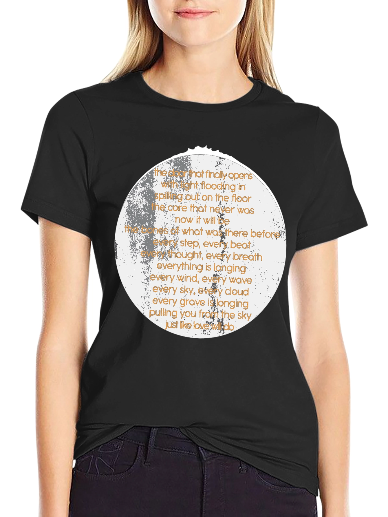 Poetic Moon T-Shirt - Sky Longing Design