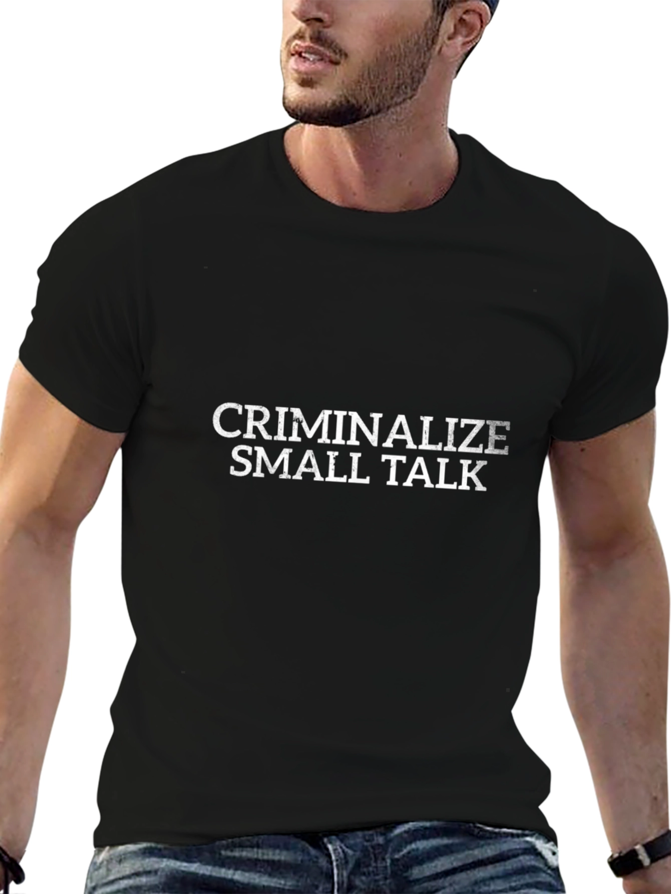 Criminalize Small Talk Graphic Tee - Black Cotton T-Shirt