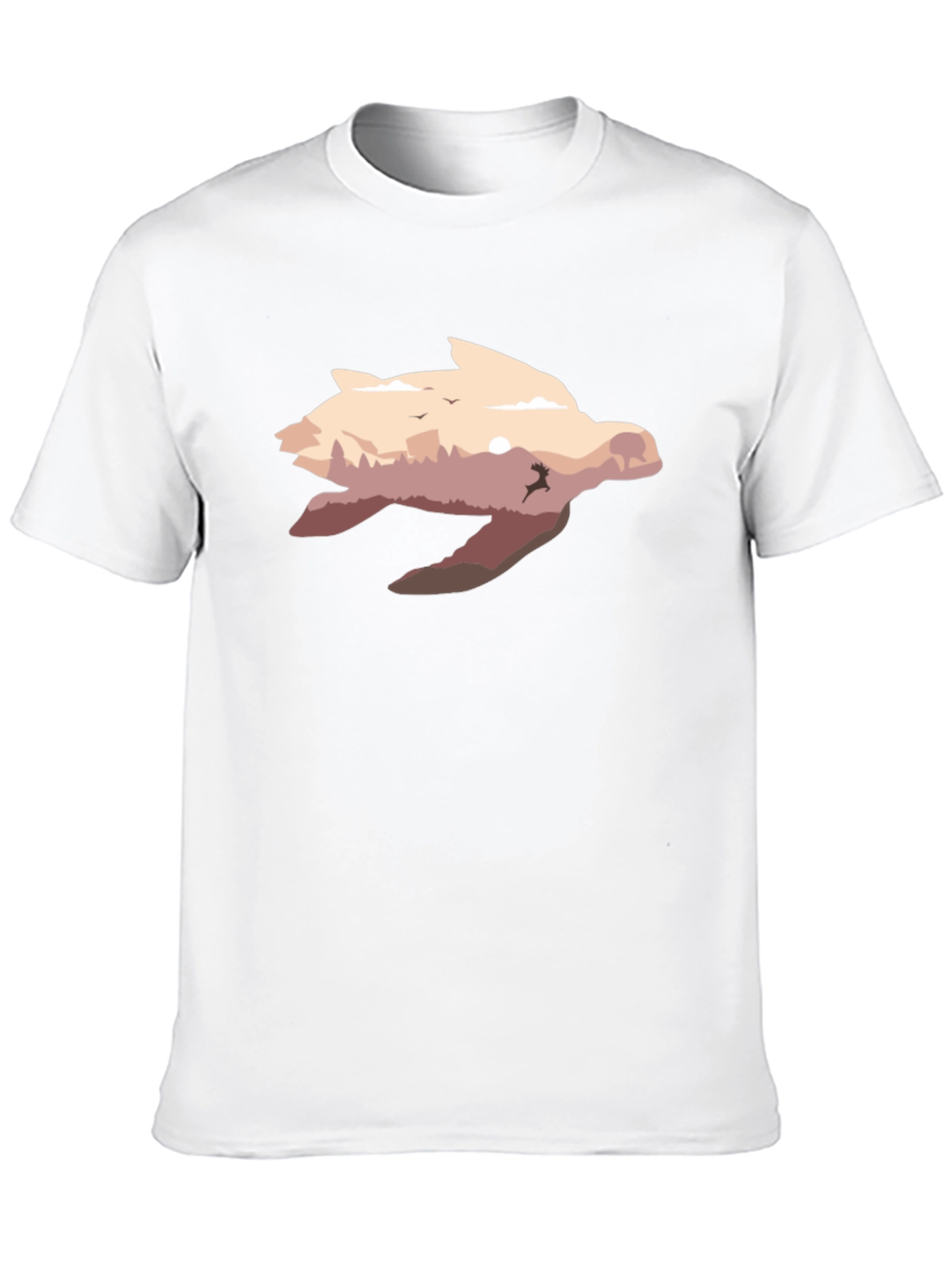 Turtle Nature Scene Graphic T-Shirt