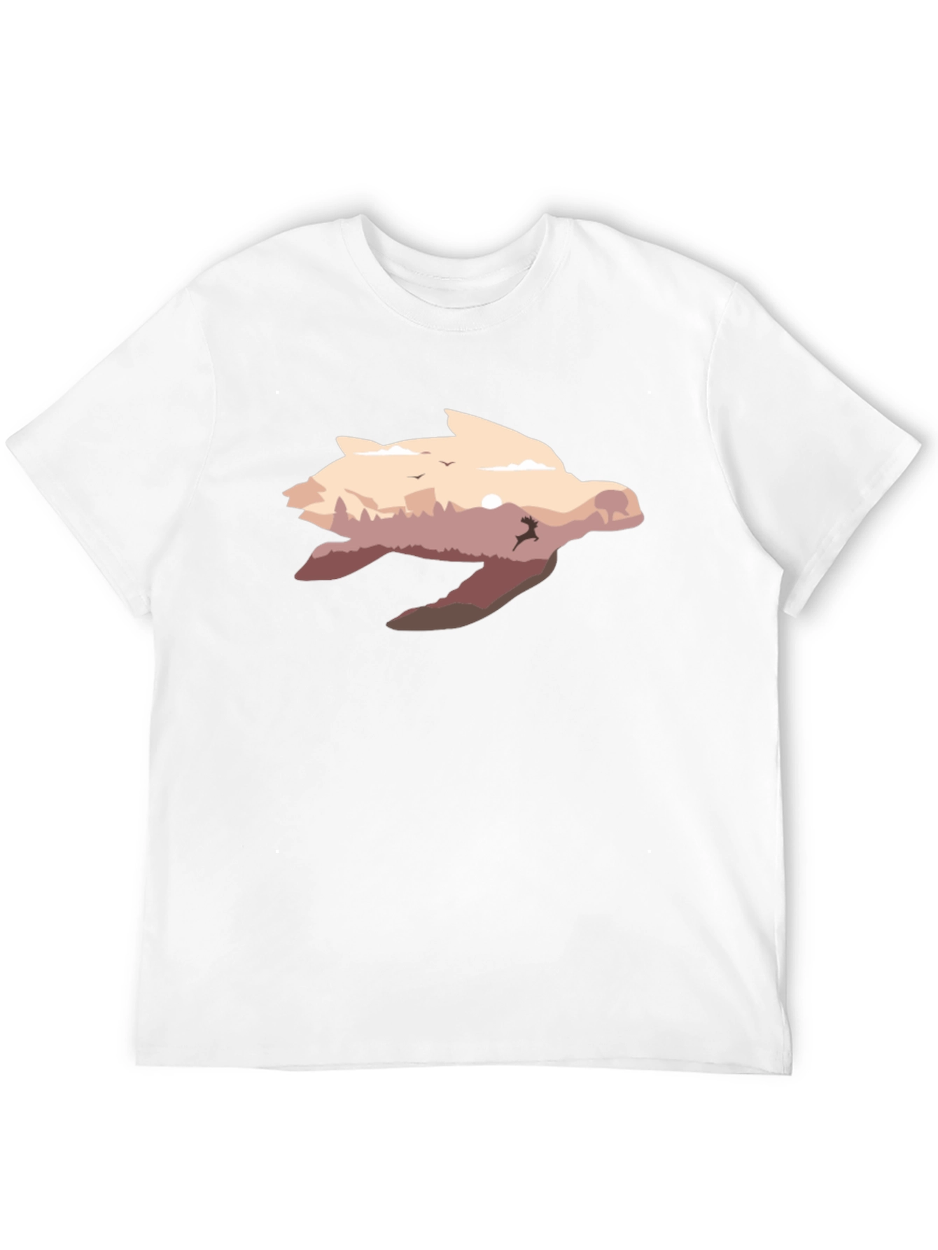 Turtle Nature Scene Graphic T-Shirt