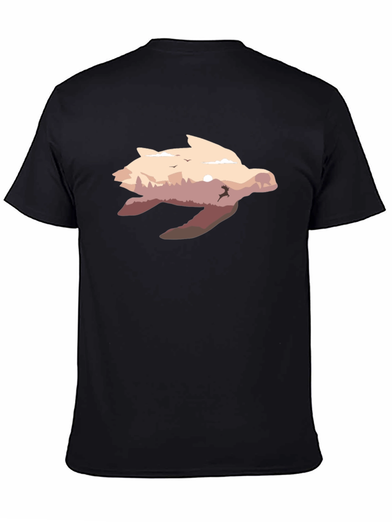 Turtle Nature Scene Graphic T-Shirt