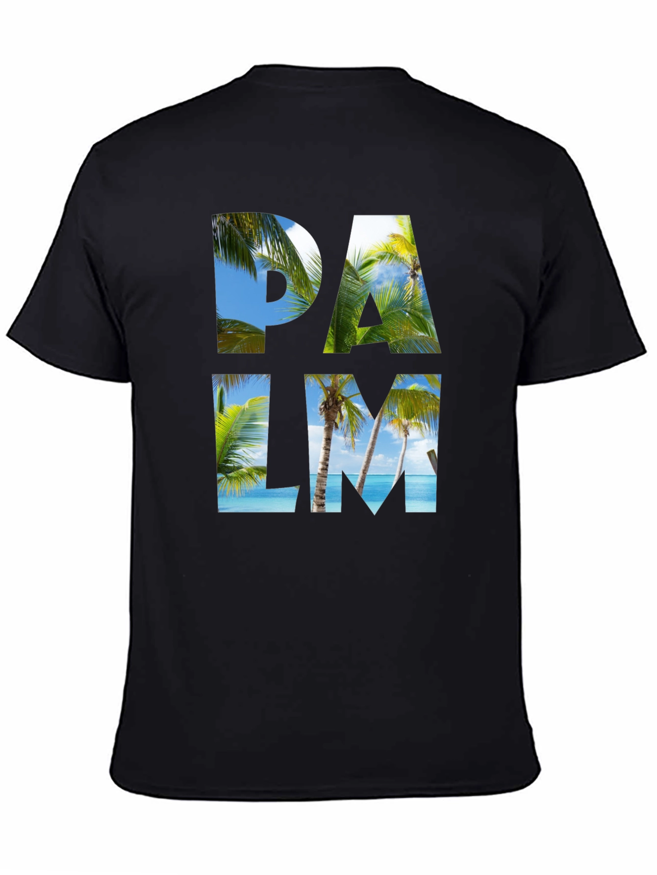 Palm Tree Graphic Black T-Shirt