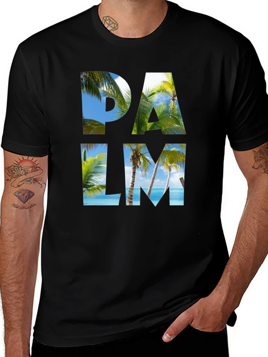 Palm Tree Graphic Black T-Shirt