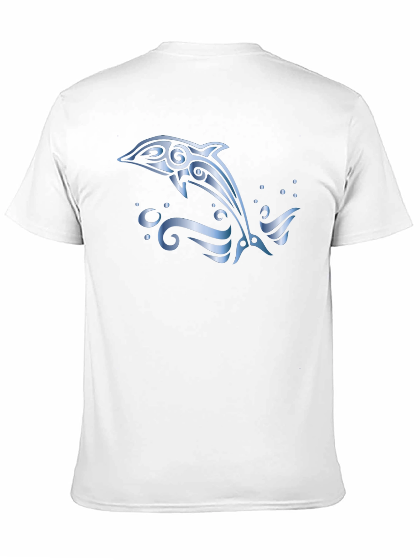 Tribal Dolphin T-Shirt - Black Cotton Tee