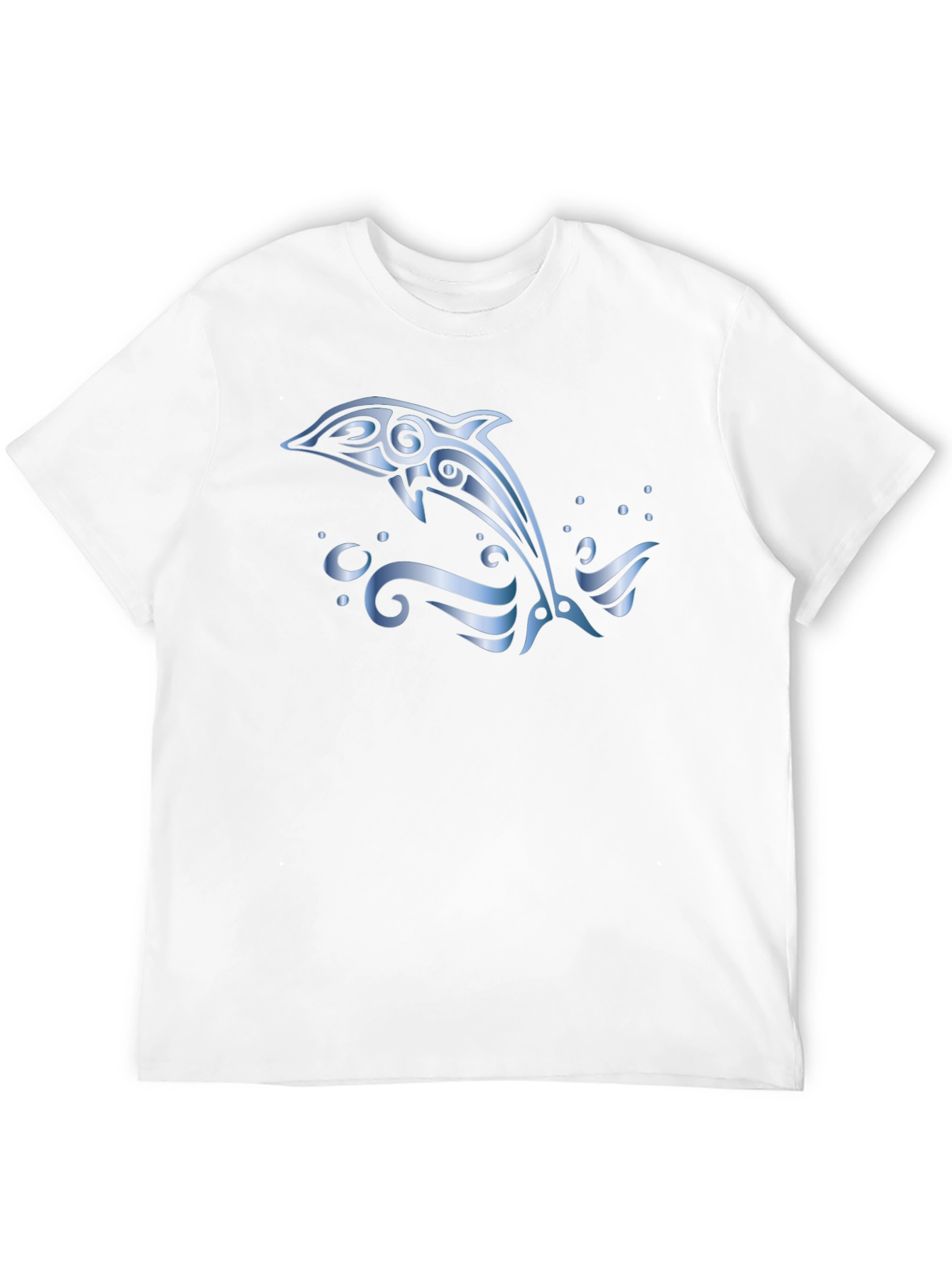 Tribal Dolphin T-Shirt - Black Cotton Tee