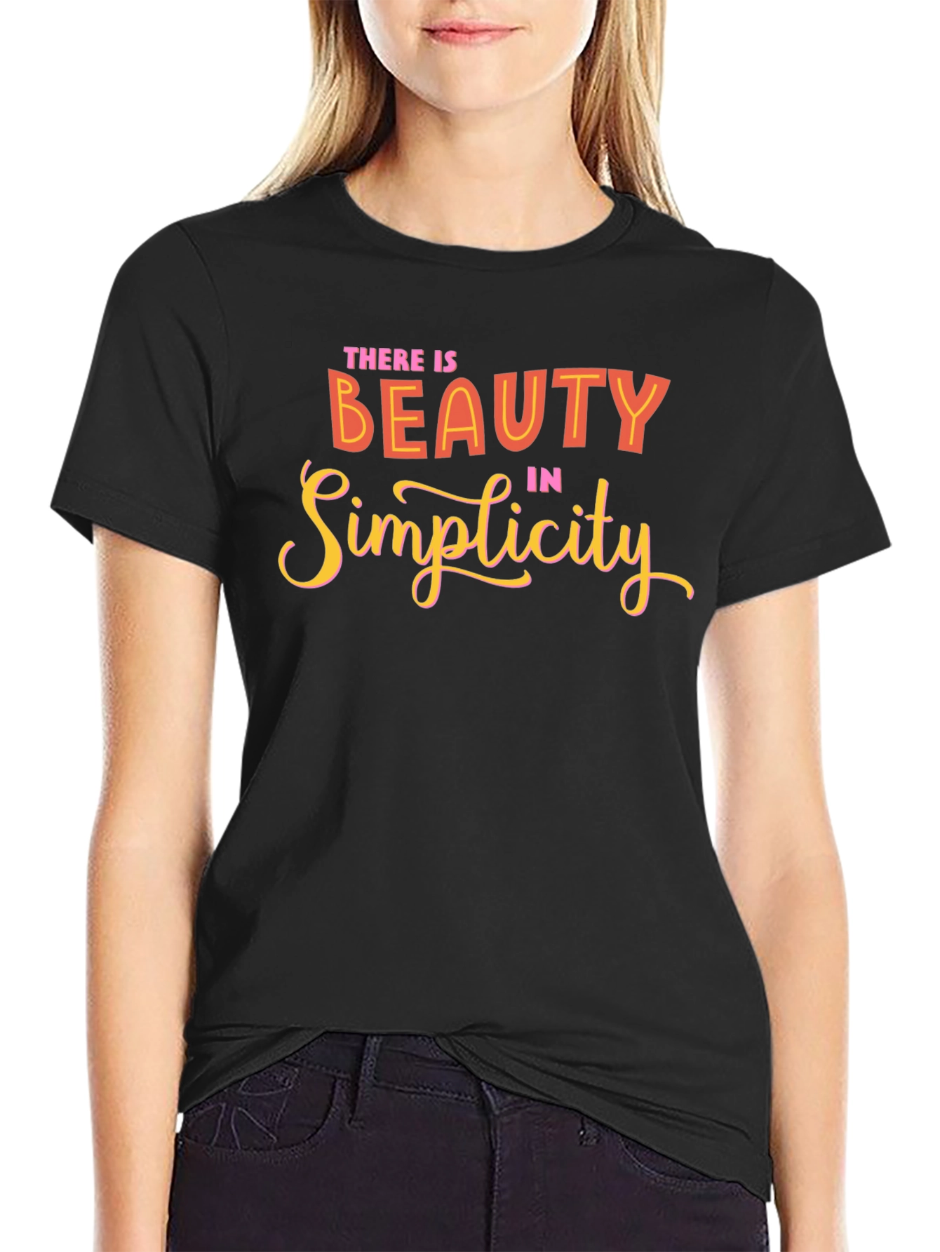 Beauty in Simplicity Graphic Tee - Black