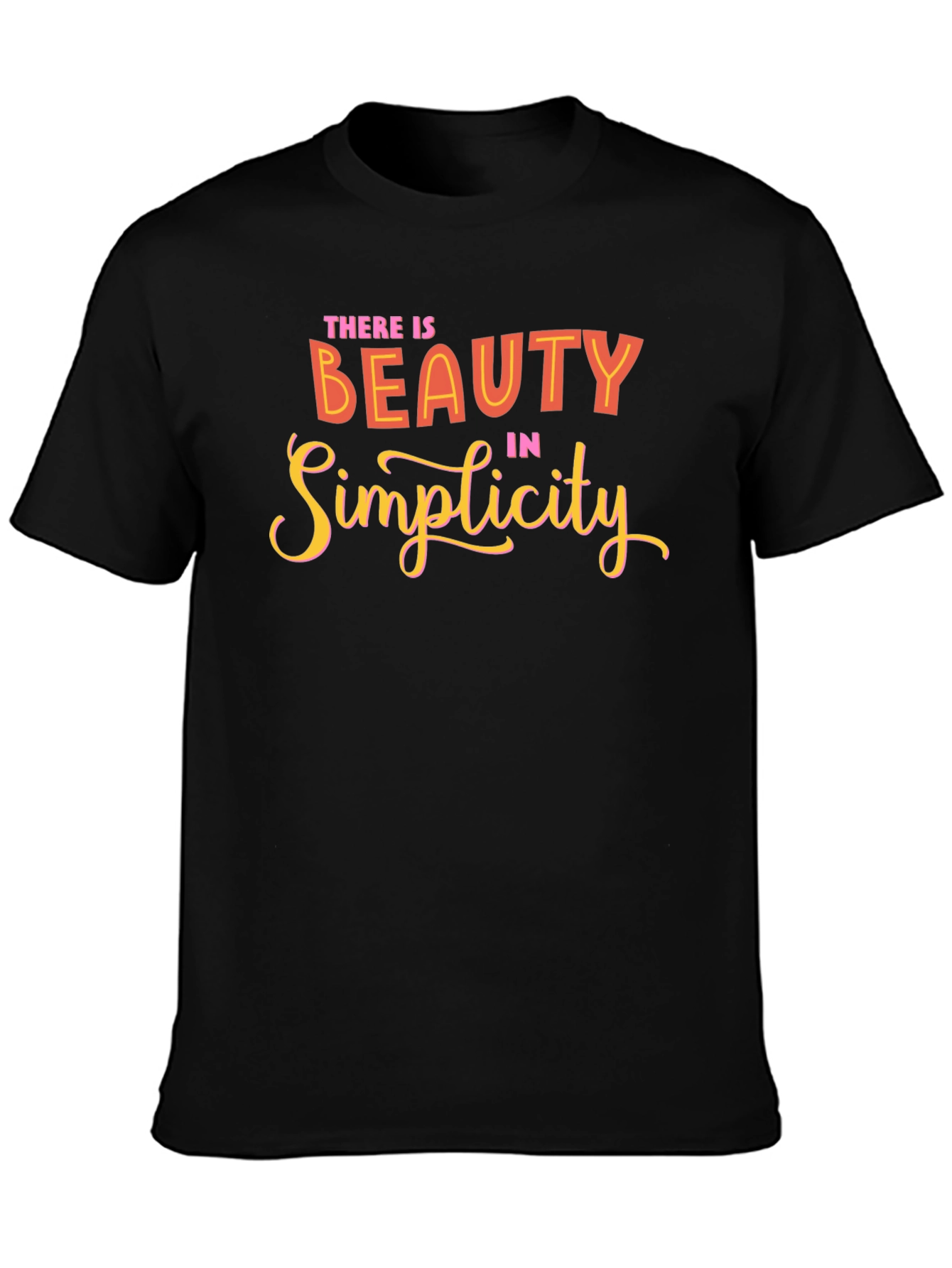 Beauty in Simplicity Graphic Tee - Black