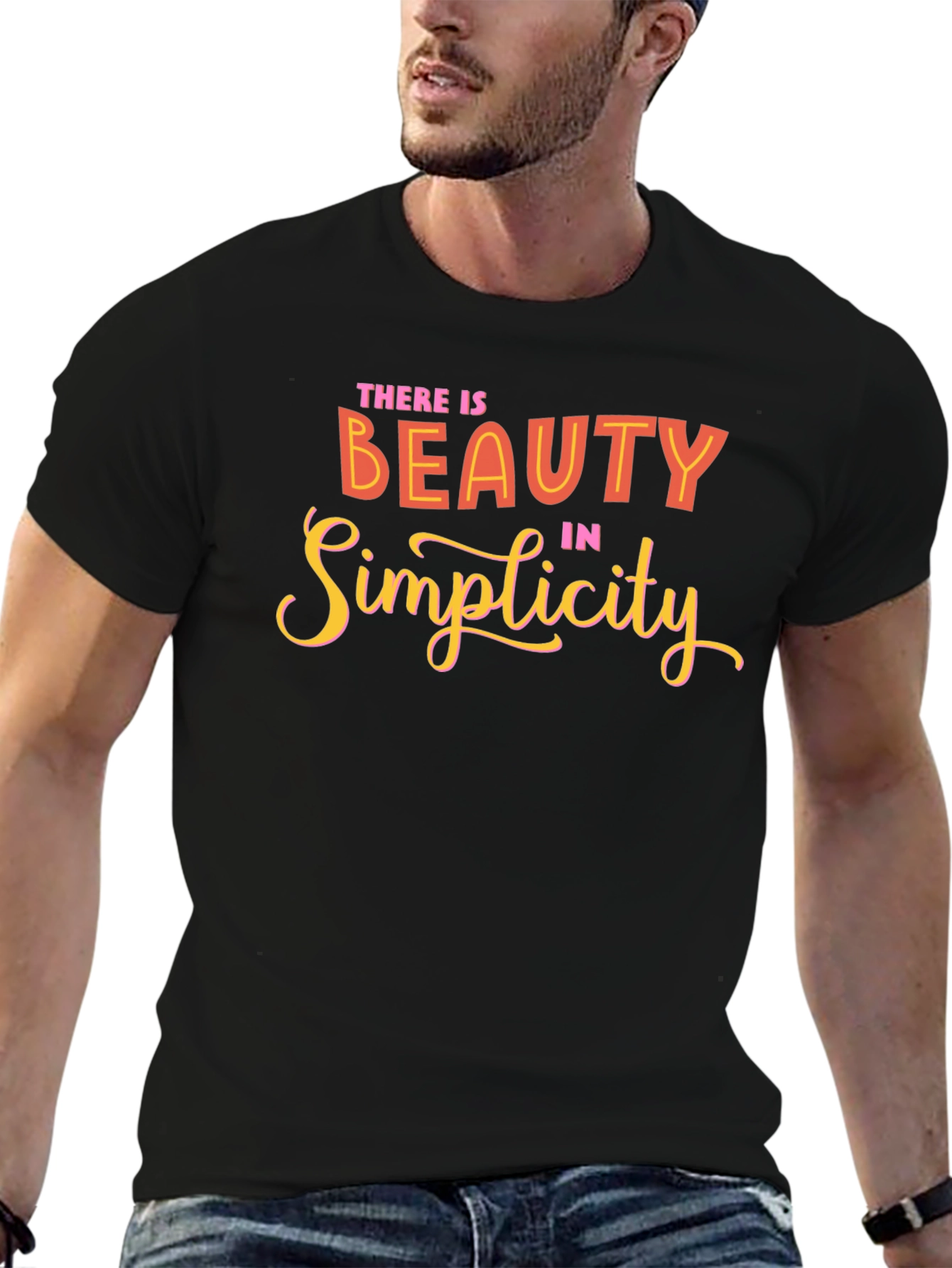 Beauty in Simplicity Graphic Tee - Black