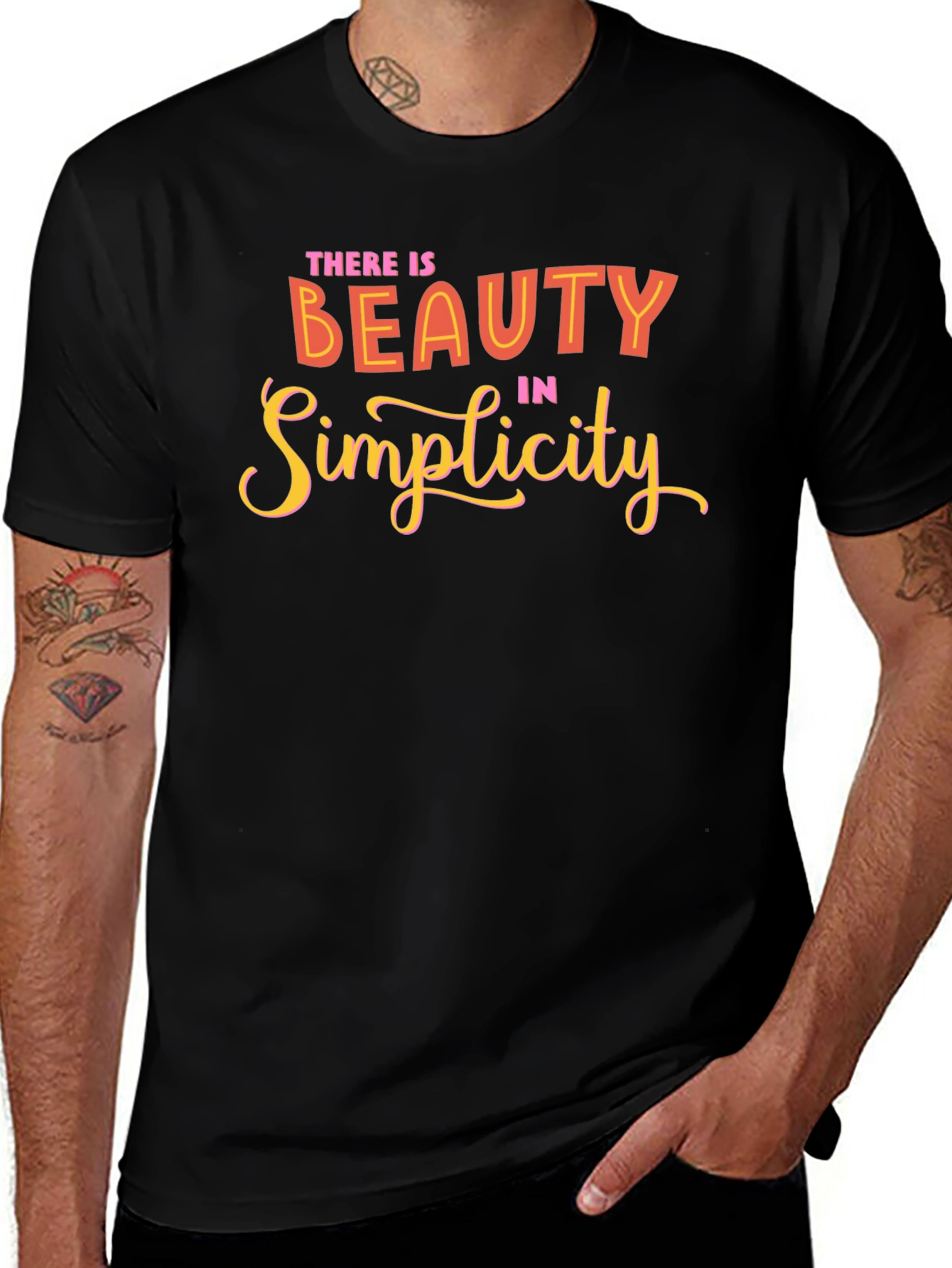 Beauty in Simplicity Graphic Tee - Black