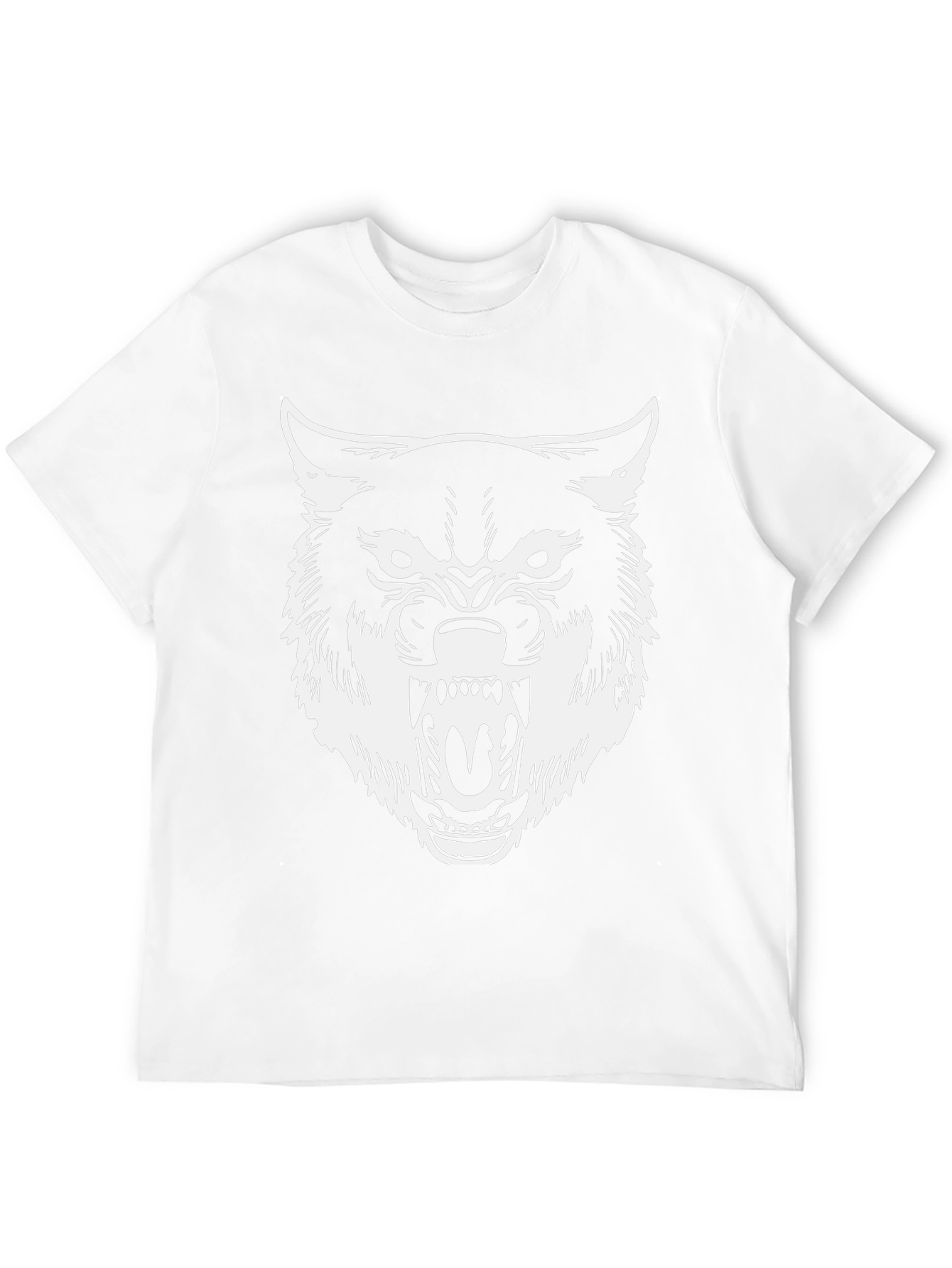 Mens Black Wolf Graphic Tee