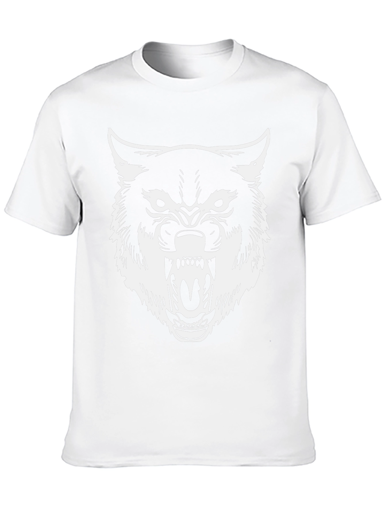 Mens Black Wolf Graphic Tee