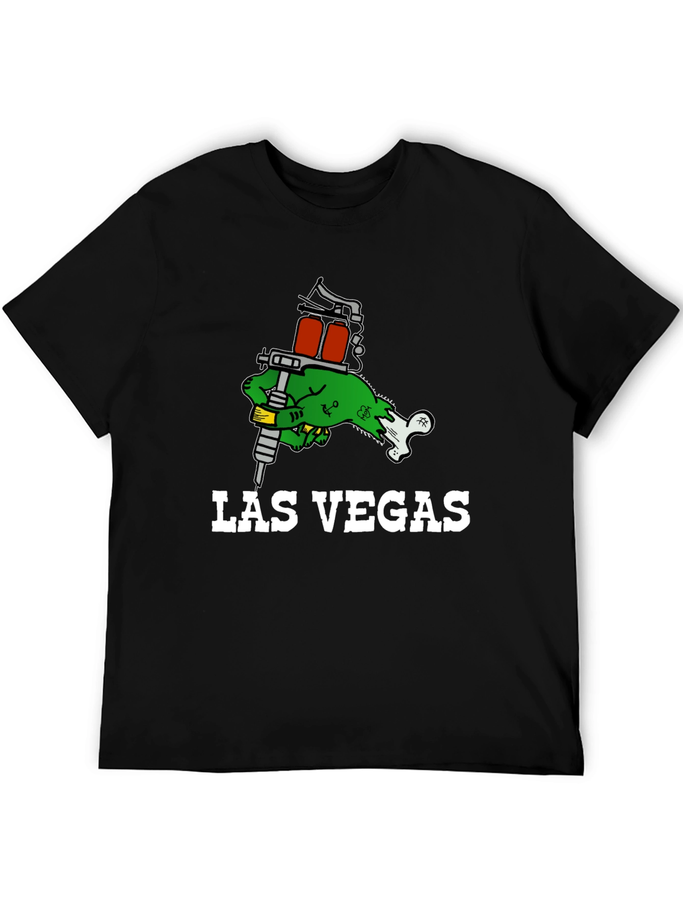 Las Vegas Tattoo Gun Zombie Hand T-Shirt
