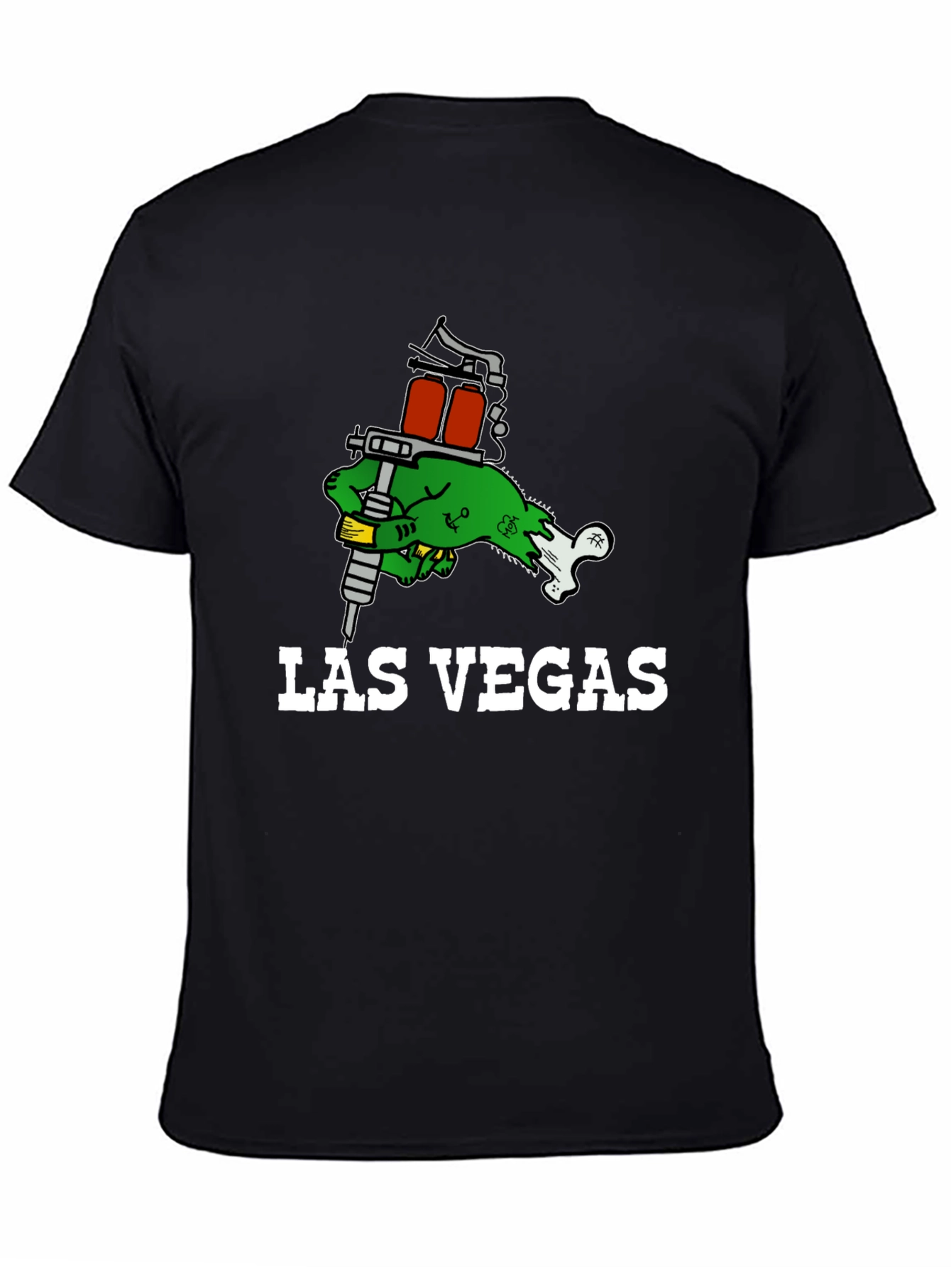 Las Vegas Tattoo Gun Zombie Hand T-Shirt