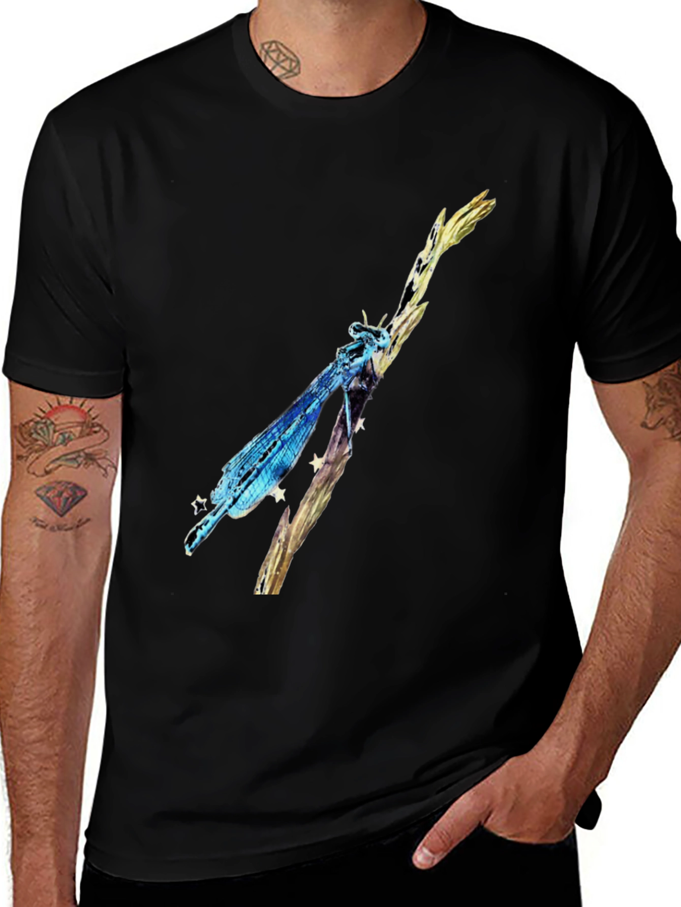 Dragonfly Graphic Black T-Shirt
