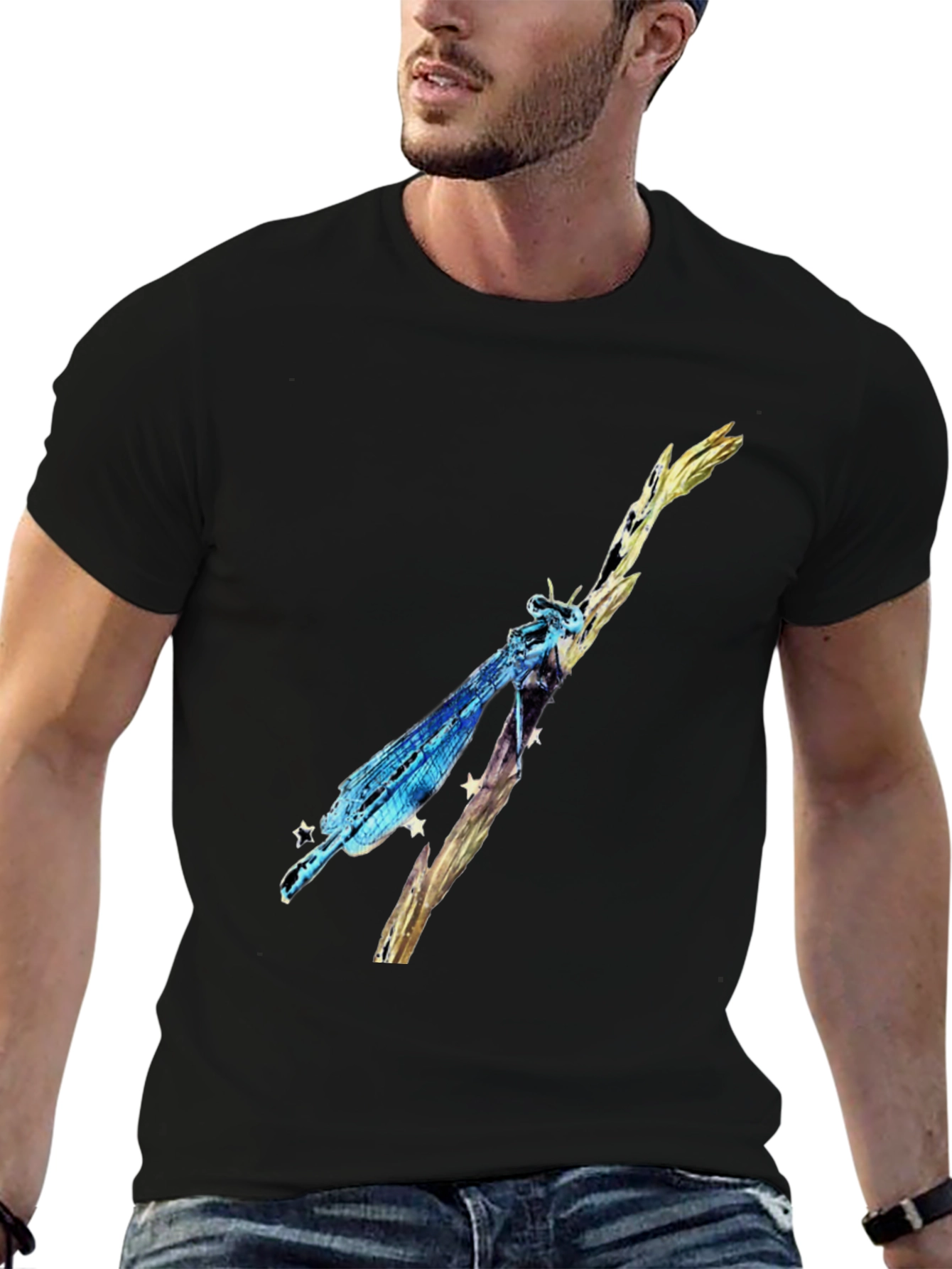 Dragonfly Graphic Black T-Shirt