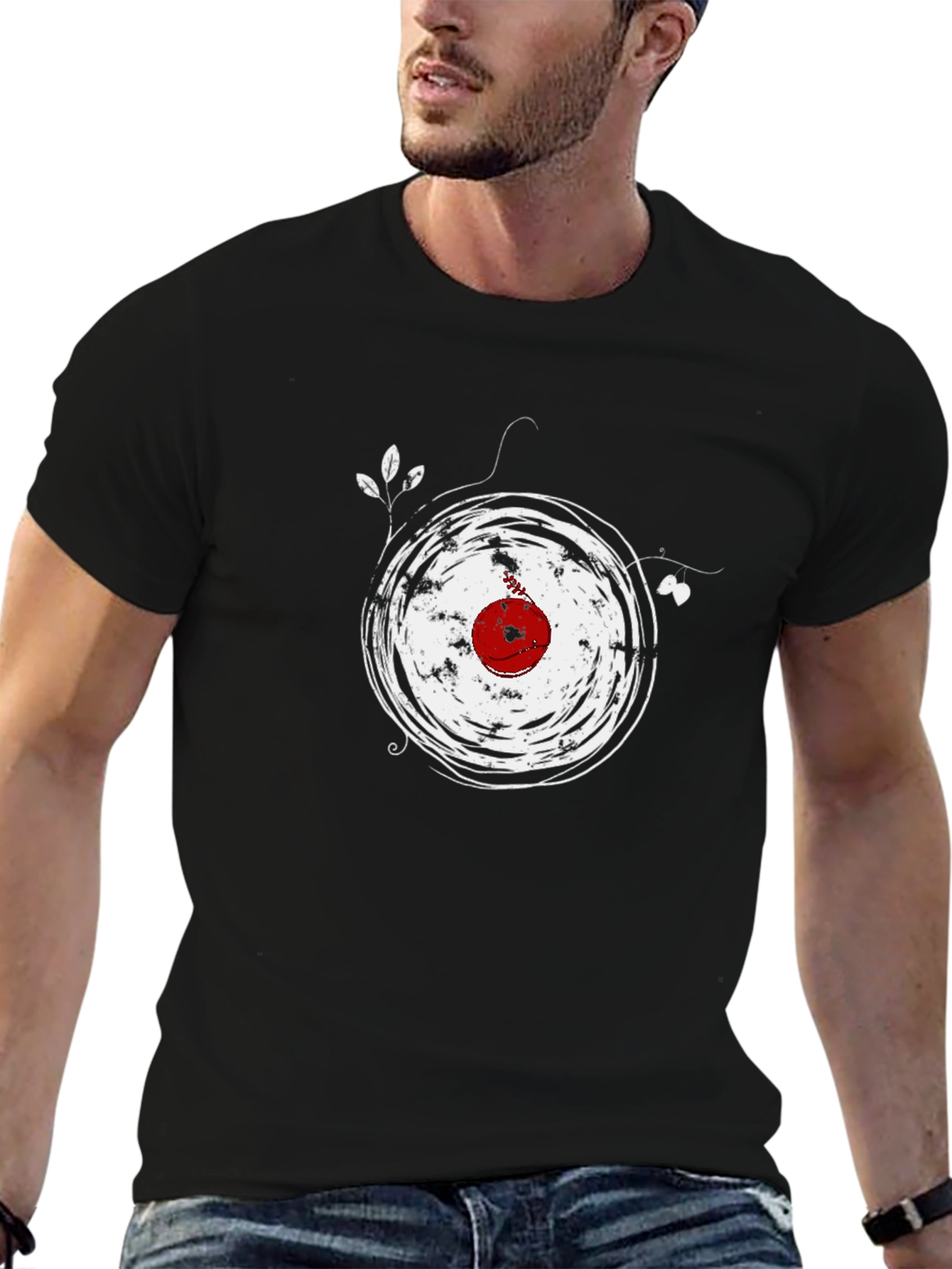 Target Graphic Mens Black T-Shirt