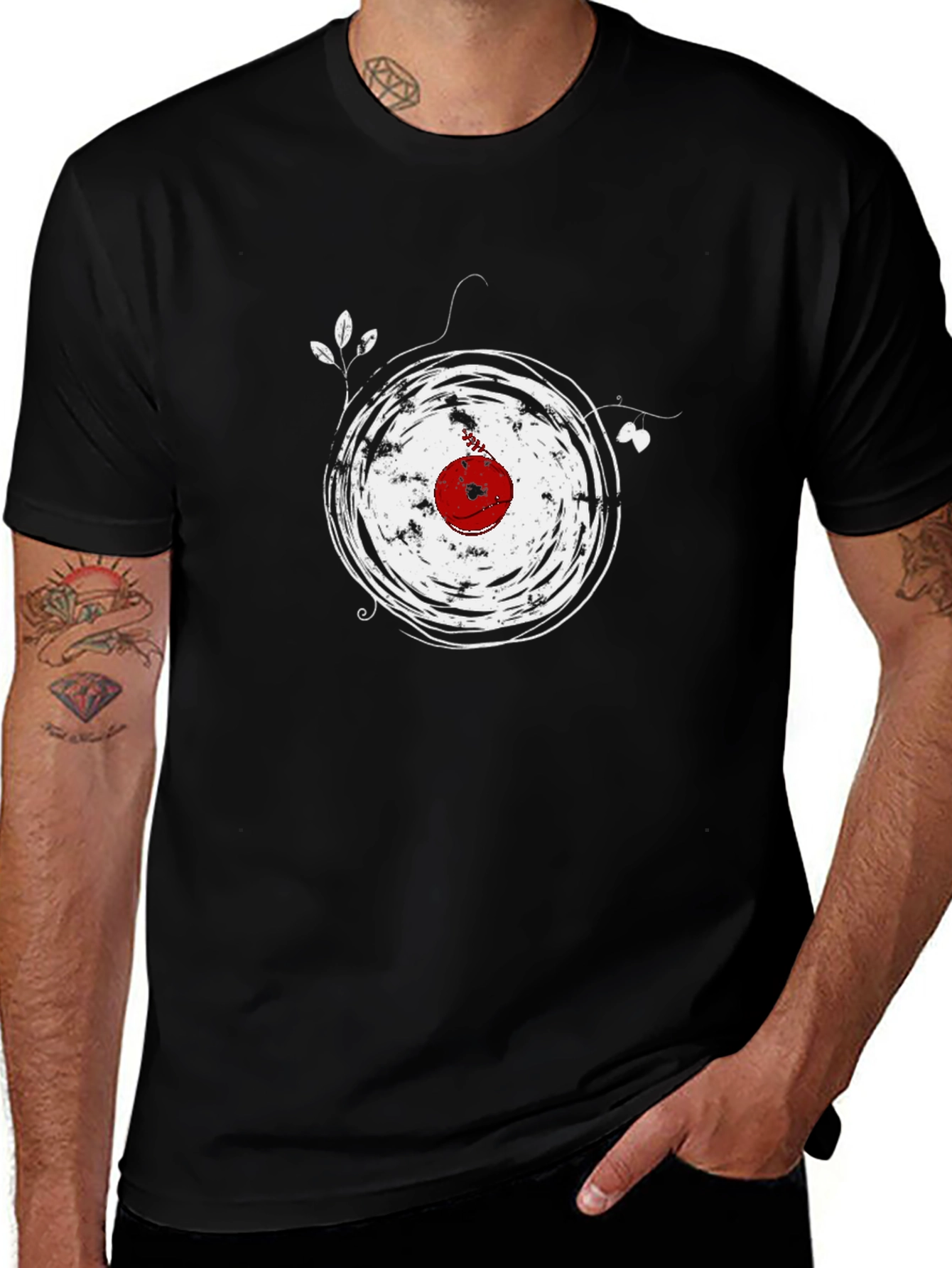 Target Graphic Mens Black T-Shirt