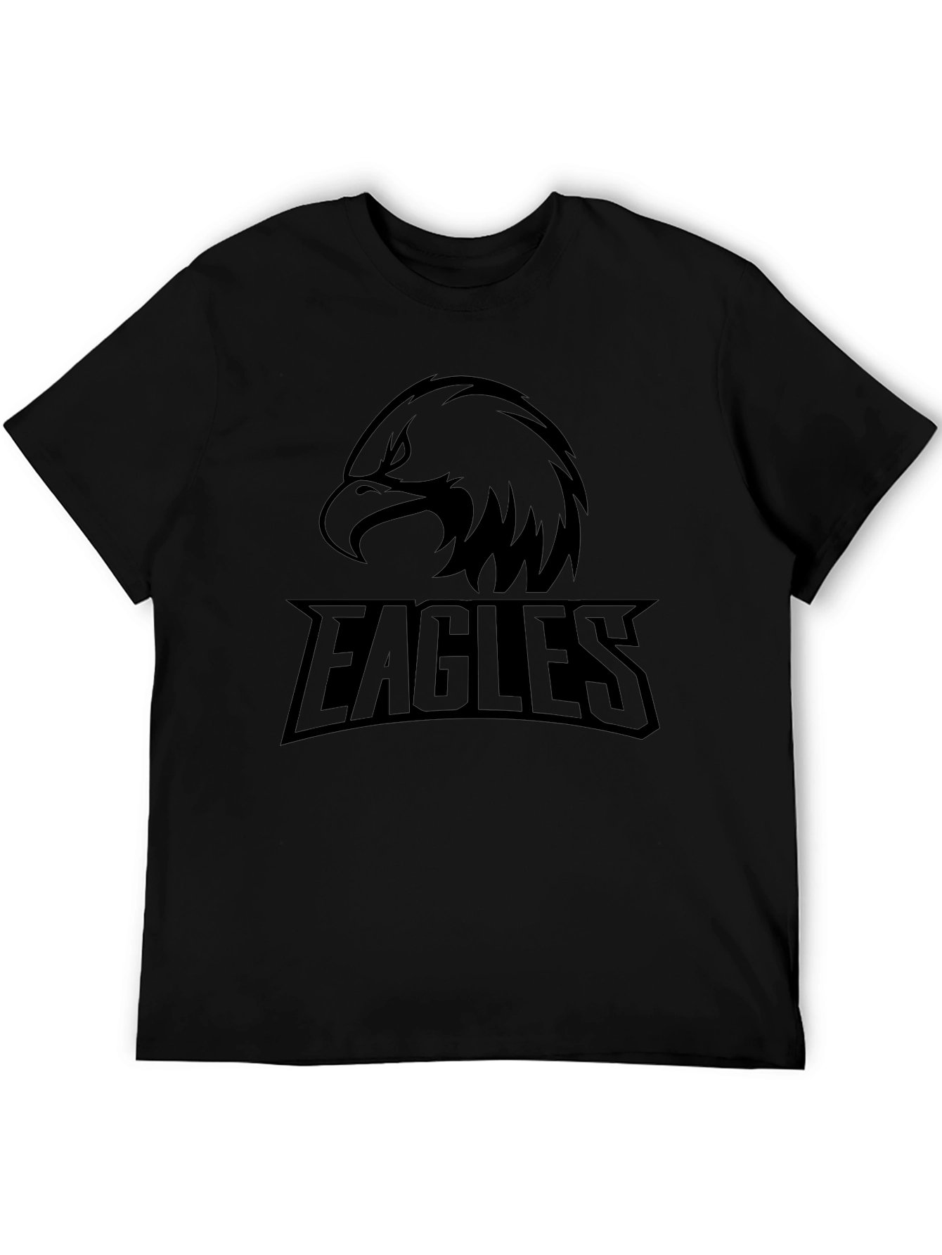 Mens Black Eagles Graphic T-Shirt