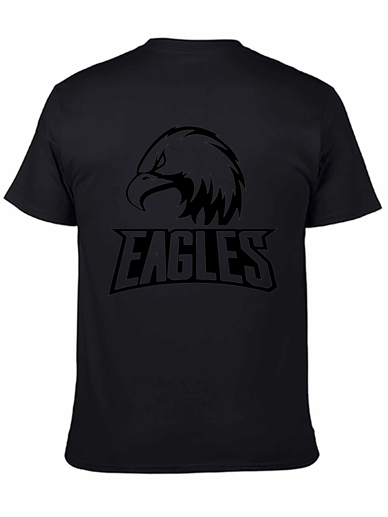 Mens Black Eagles Graphic T-Shirt