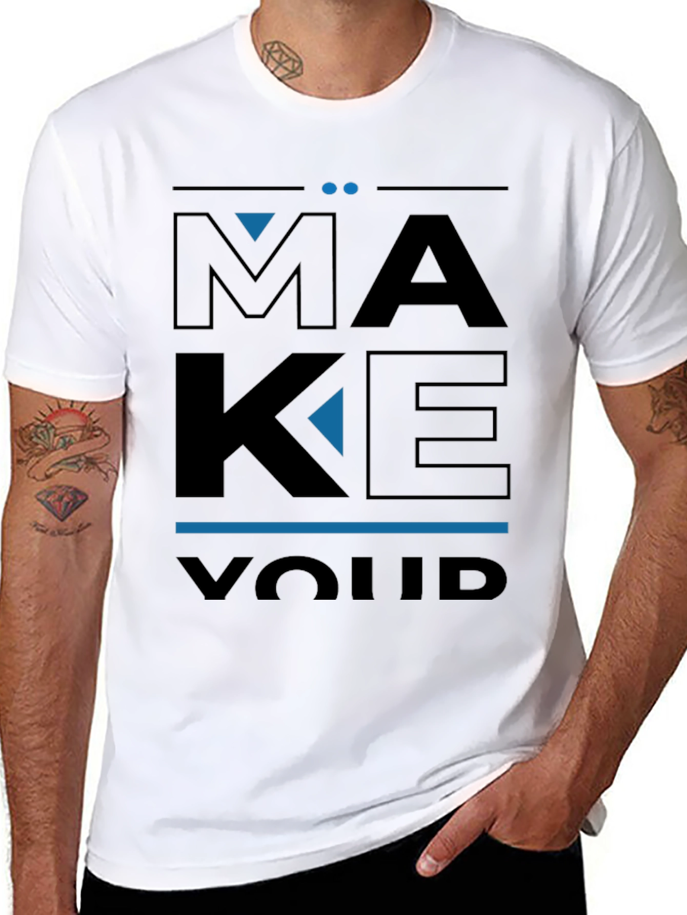 Make Your Luck Graphic Tee - Mens Black T-Shirt