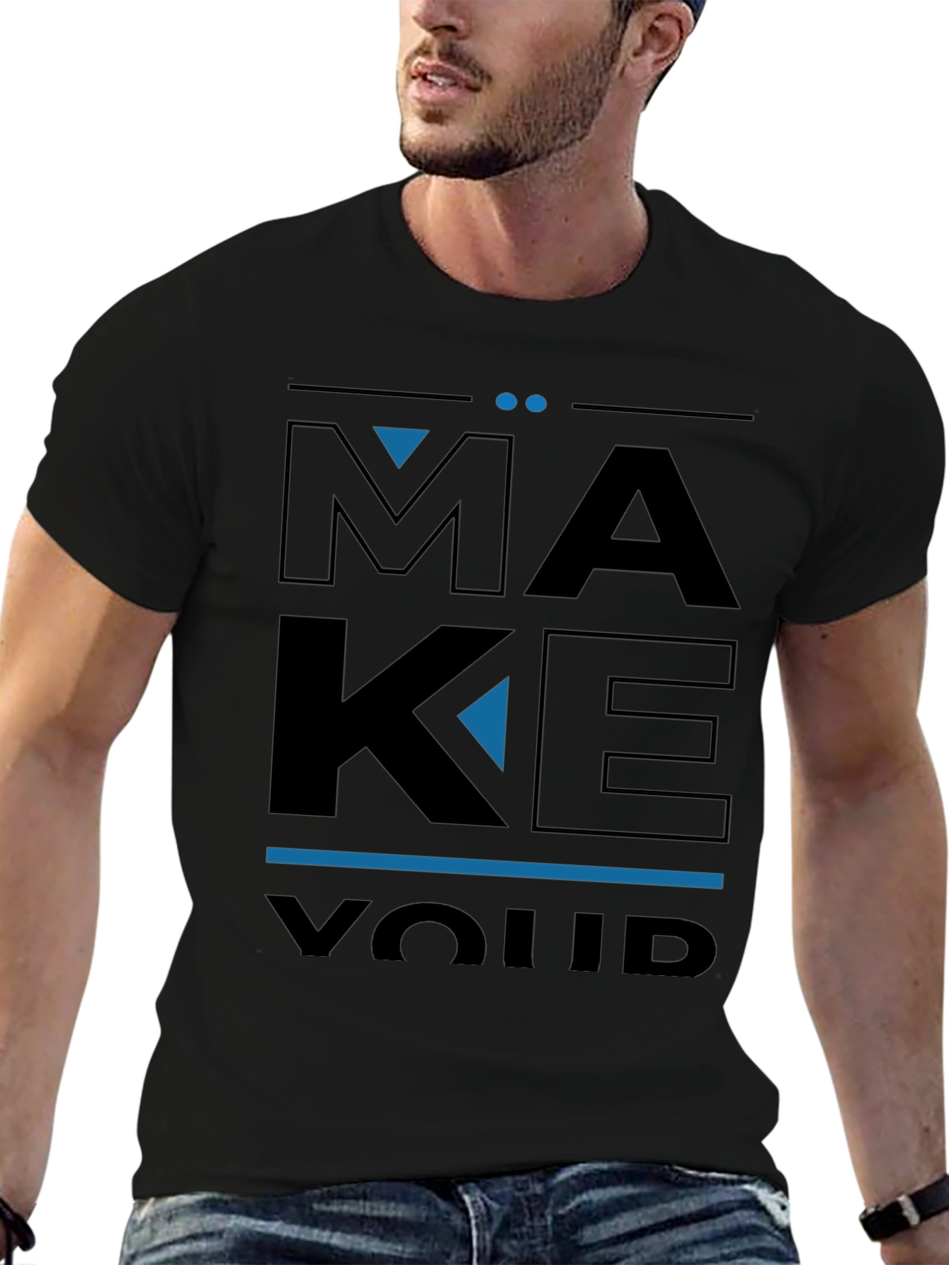 Make Your Luck Graphic Tee - Mens Black T-Shirt