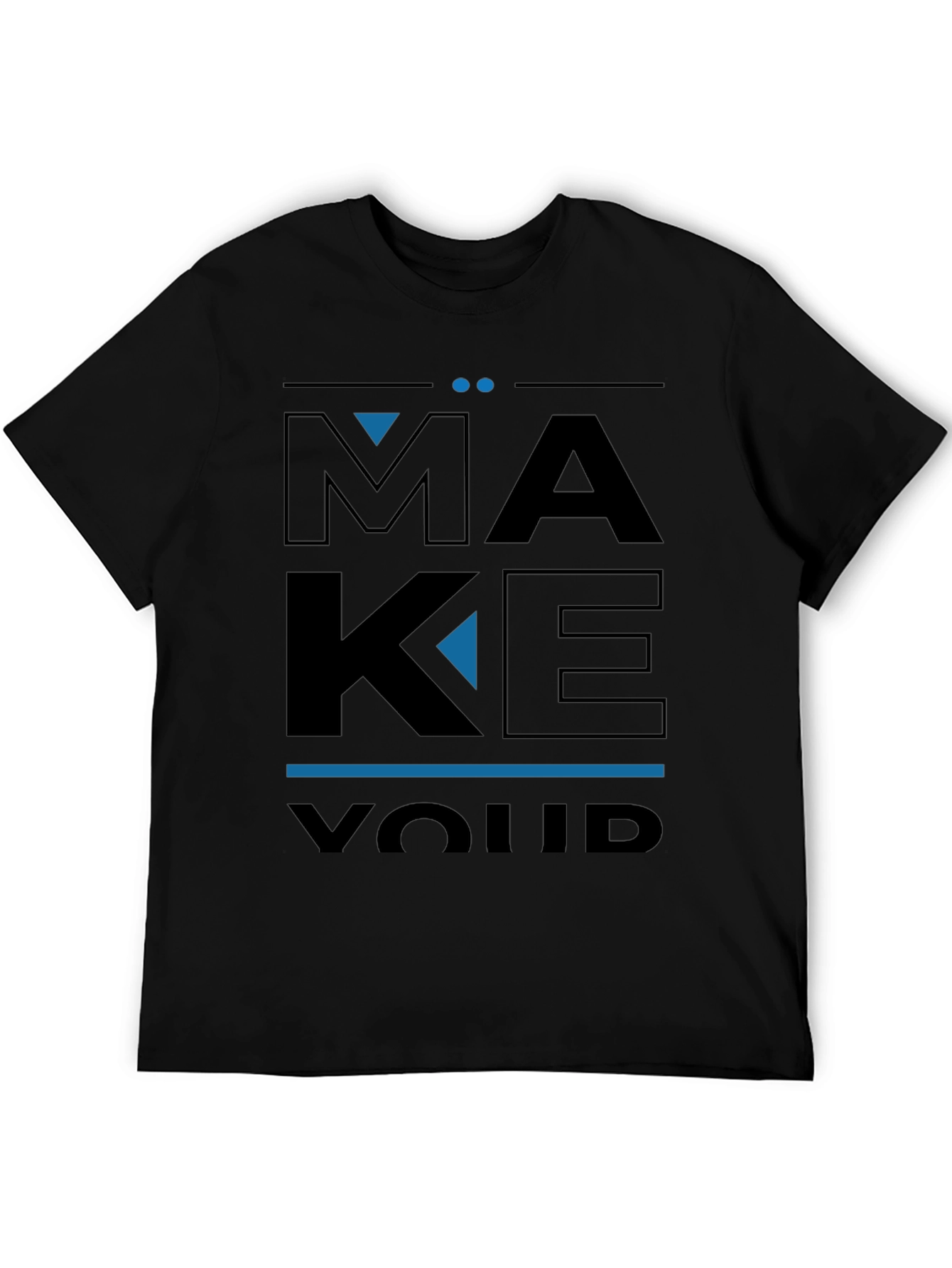 Make Your Luck Graphic Tee - Mens Black T-Shirt