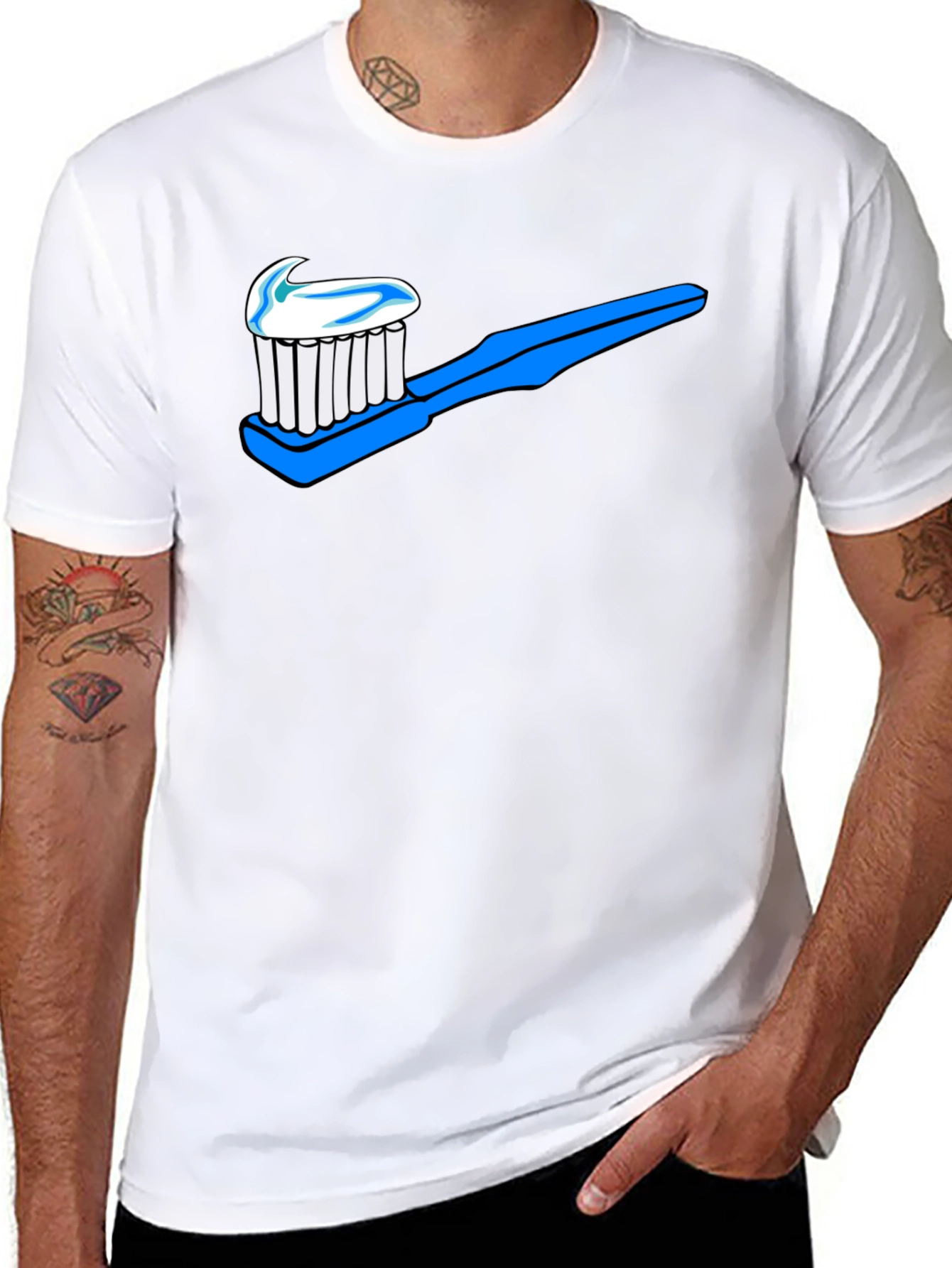 Toothbrush Graphic T-Shirt - Dental Hygiene Tee