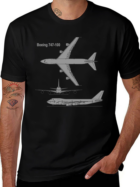Boeing 747-100 Plane T-Shirt - Aviation Enthusiast Tee
