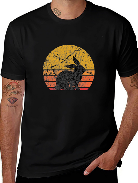 Retro Rabbit Silhouette T-Shirt