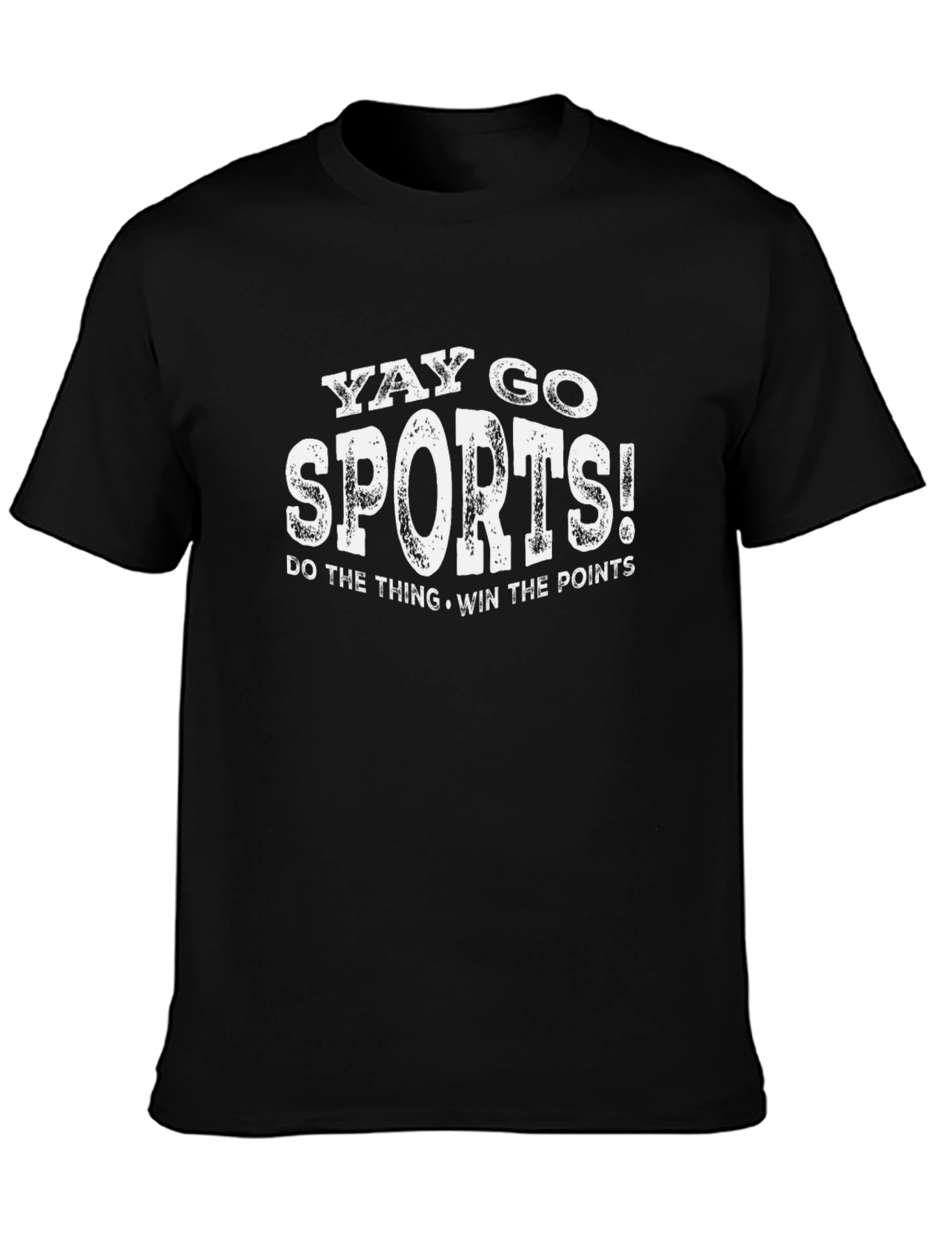 Yay Go Sports! Black Graphic T-Shirt