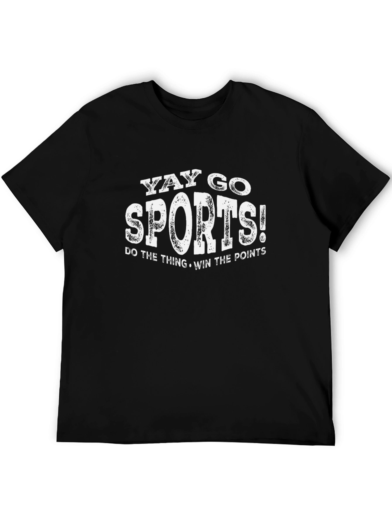 Yay Go Sports! Black Graphic T-Shirt