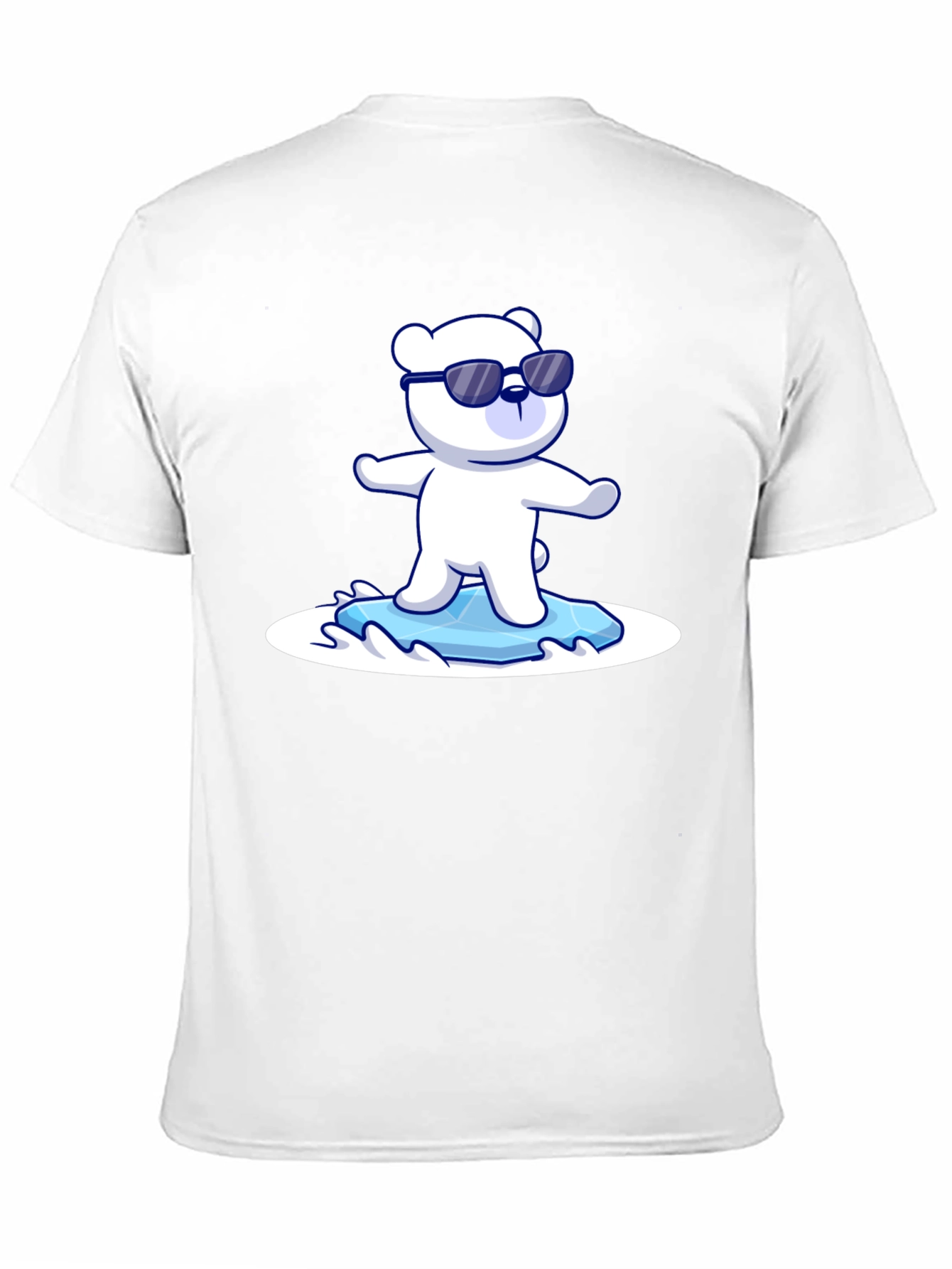 Cool Polar Bear Graphic Tee - Black Cotton T-Shirt