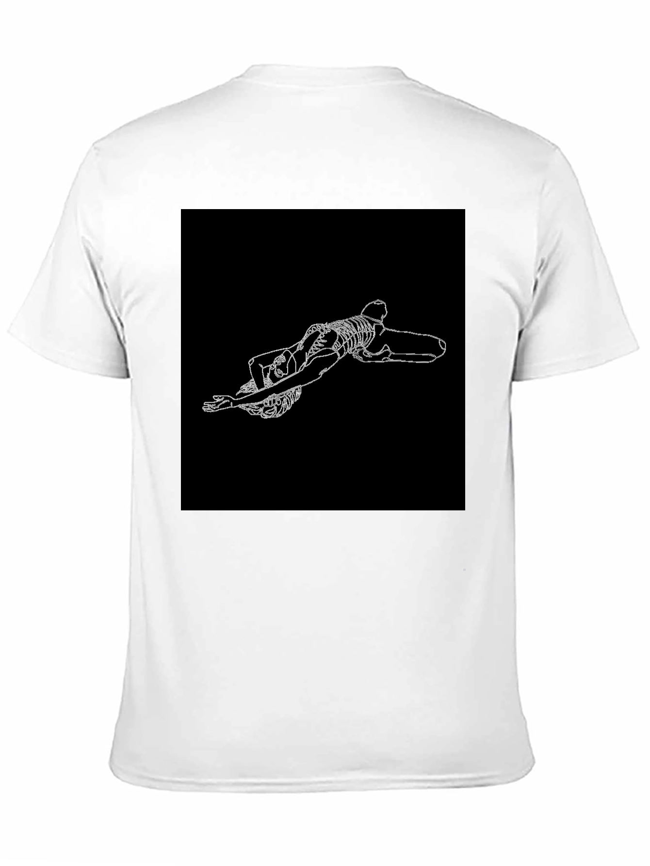 Skeleton Graphic Tee - Black Crew Neck T-Shirt