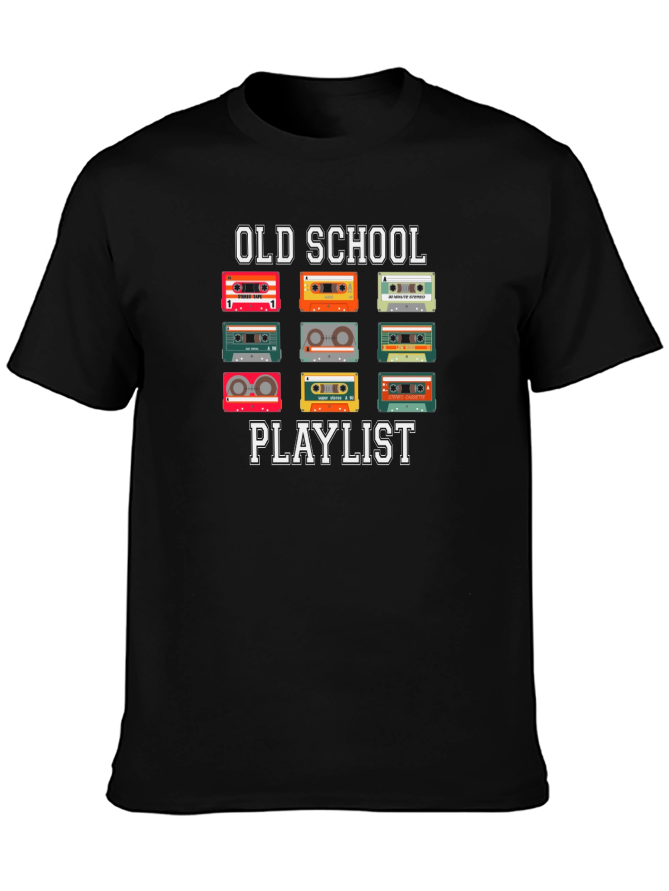 Old School Playlist Cassette Tape T-Shirt