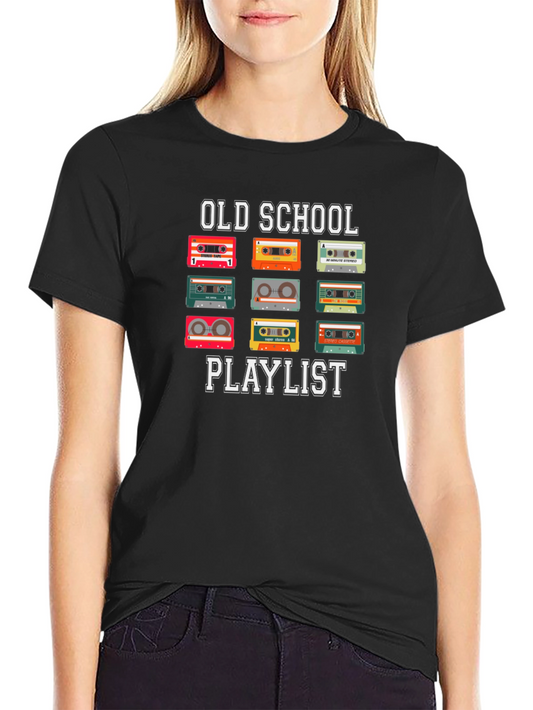 Old School Playlist Cassette Tape T-Shirt