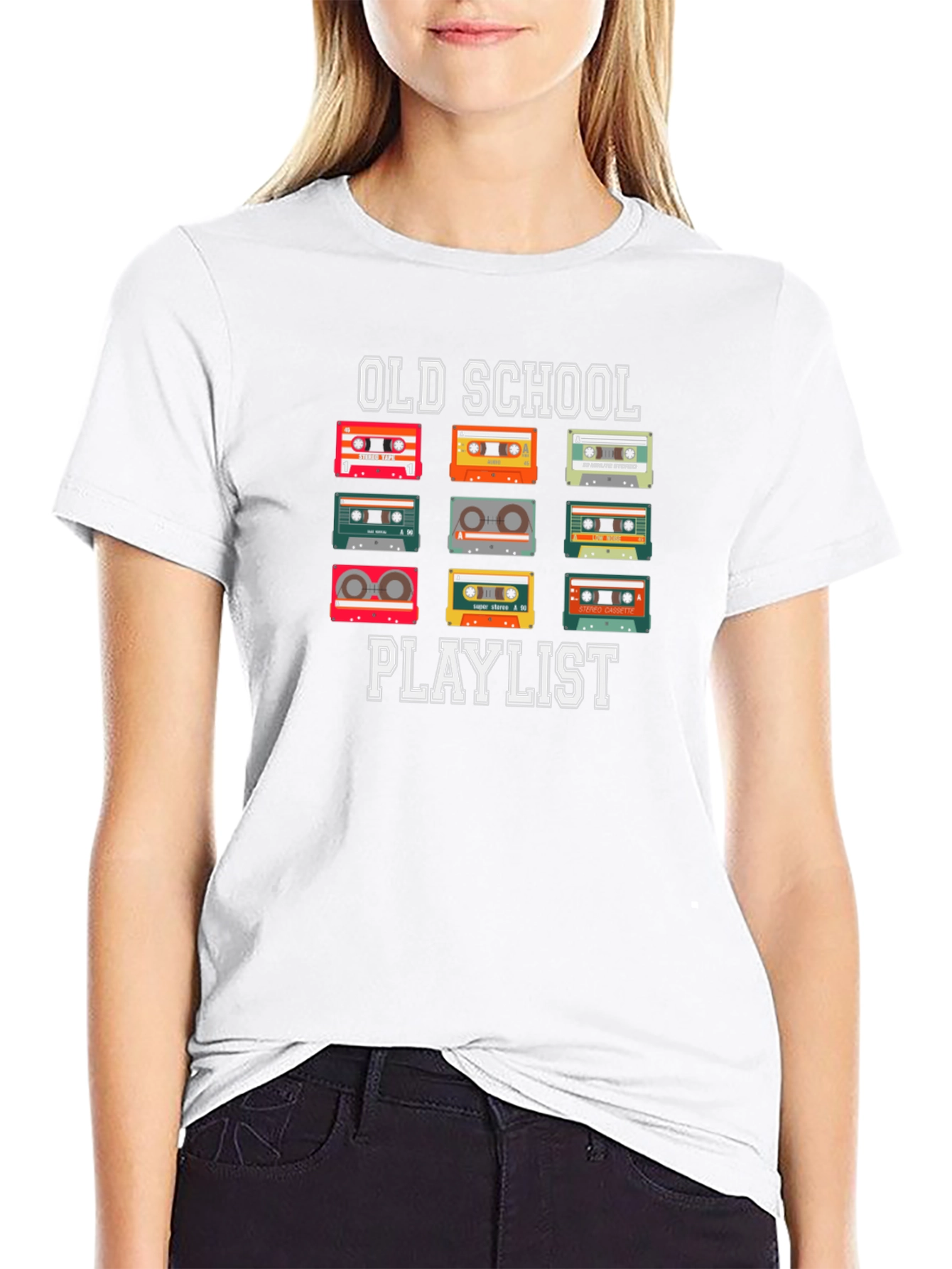 Old School Playlist Cassette Tape T-Shirt