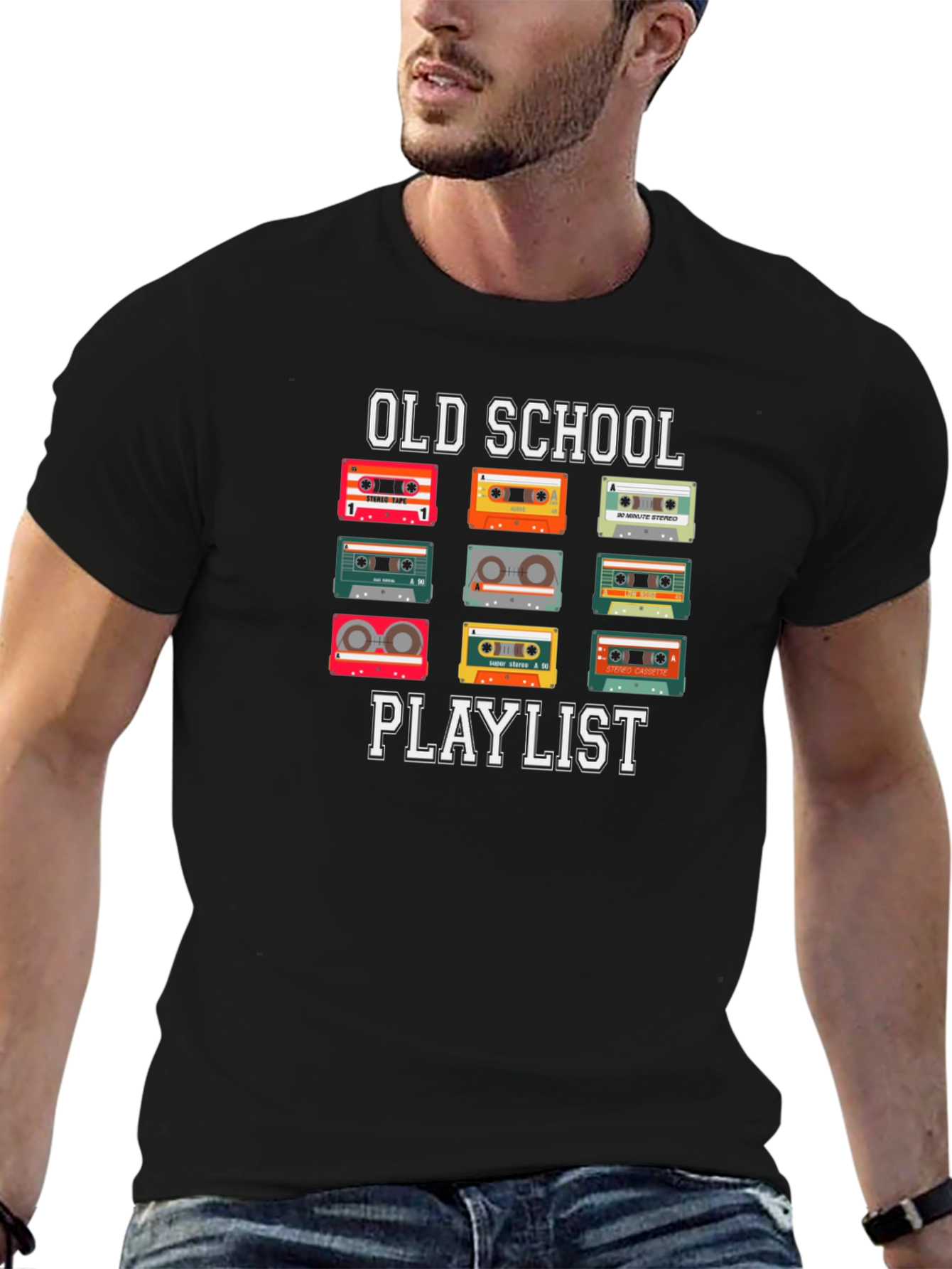 Old School Playlist Cassette Tape T-Shirt
