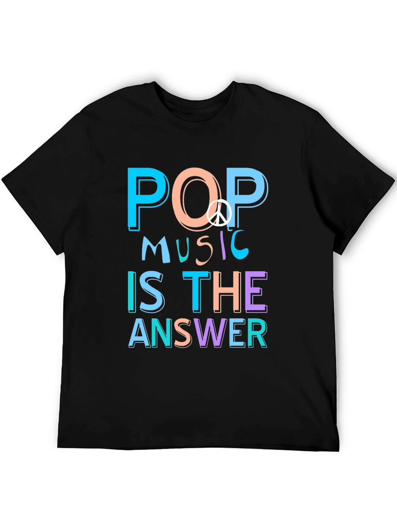 Pop Music Peace Sign Graphic Tee