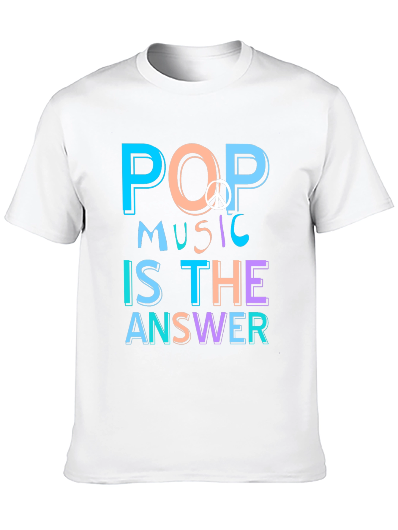 Pop Music Peace Sign Graphic Tee