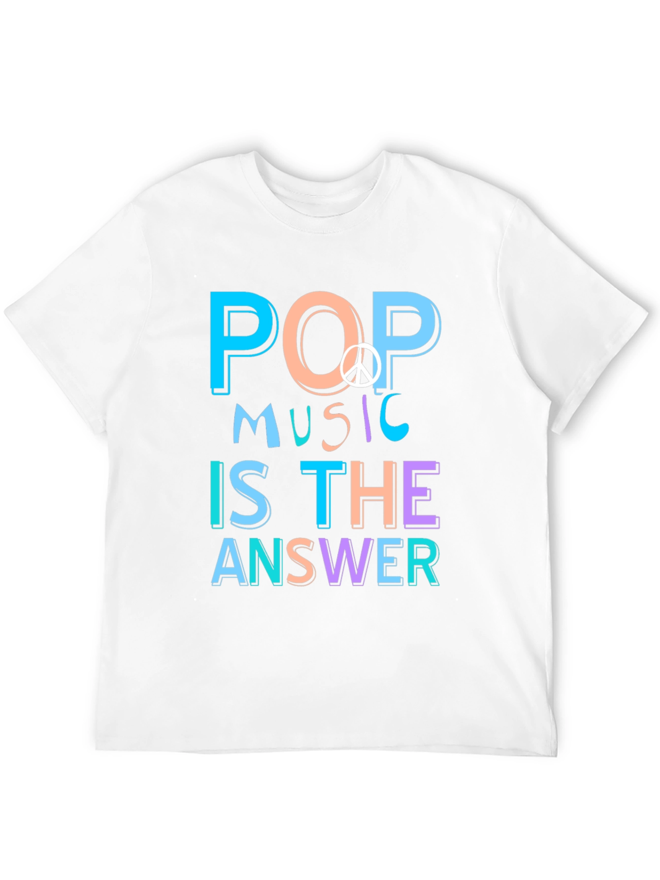 Pop Music Peace Sign Graphic Tee