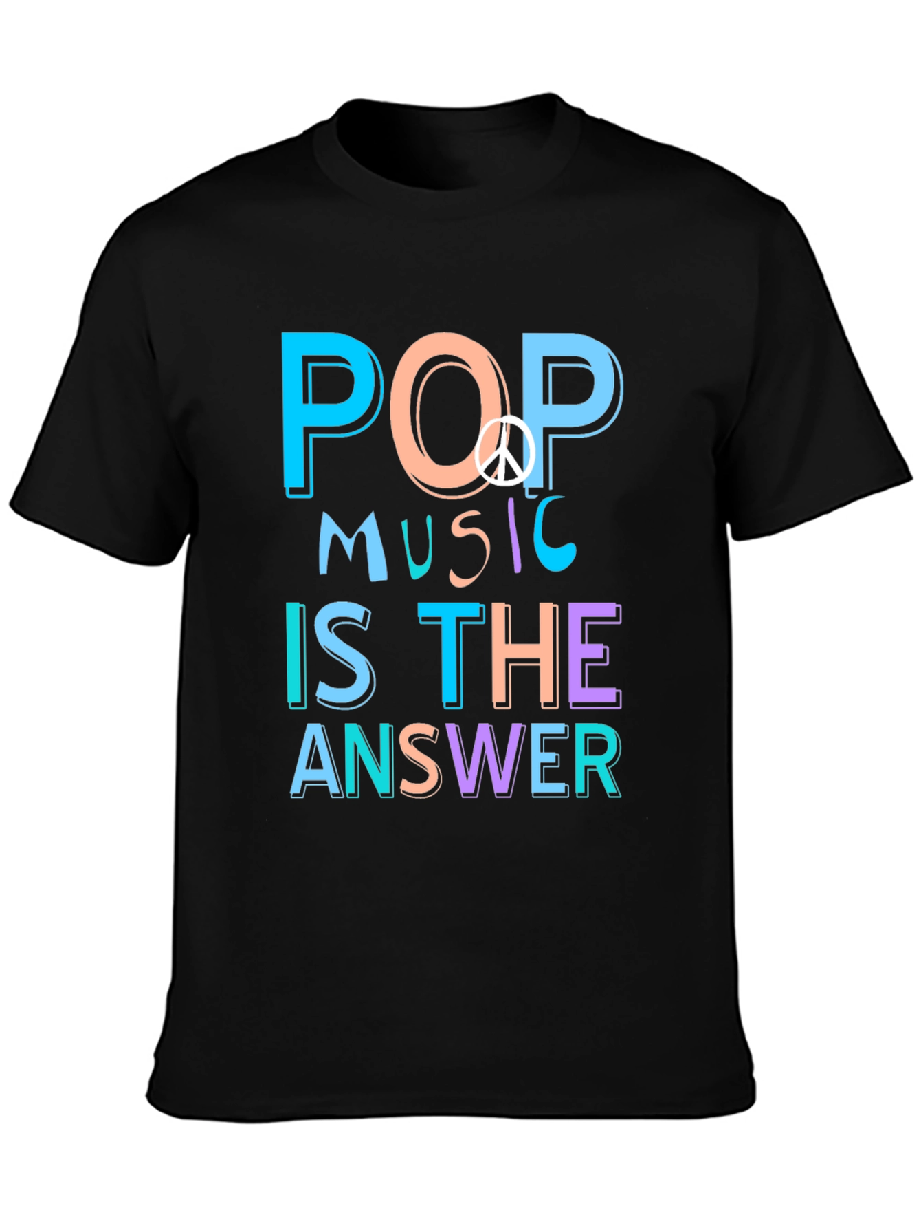 Pop Music Peace Sign Graphic Tee