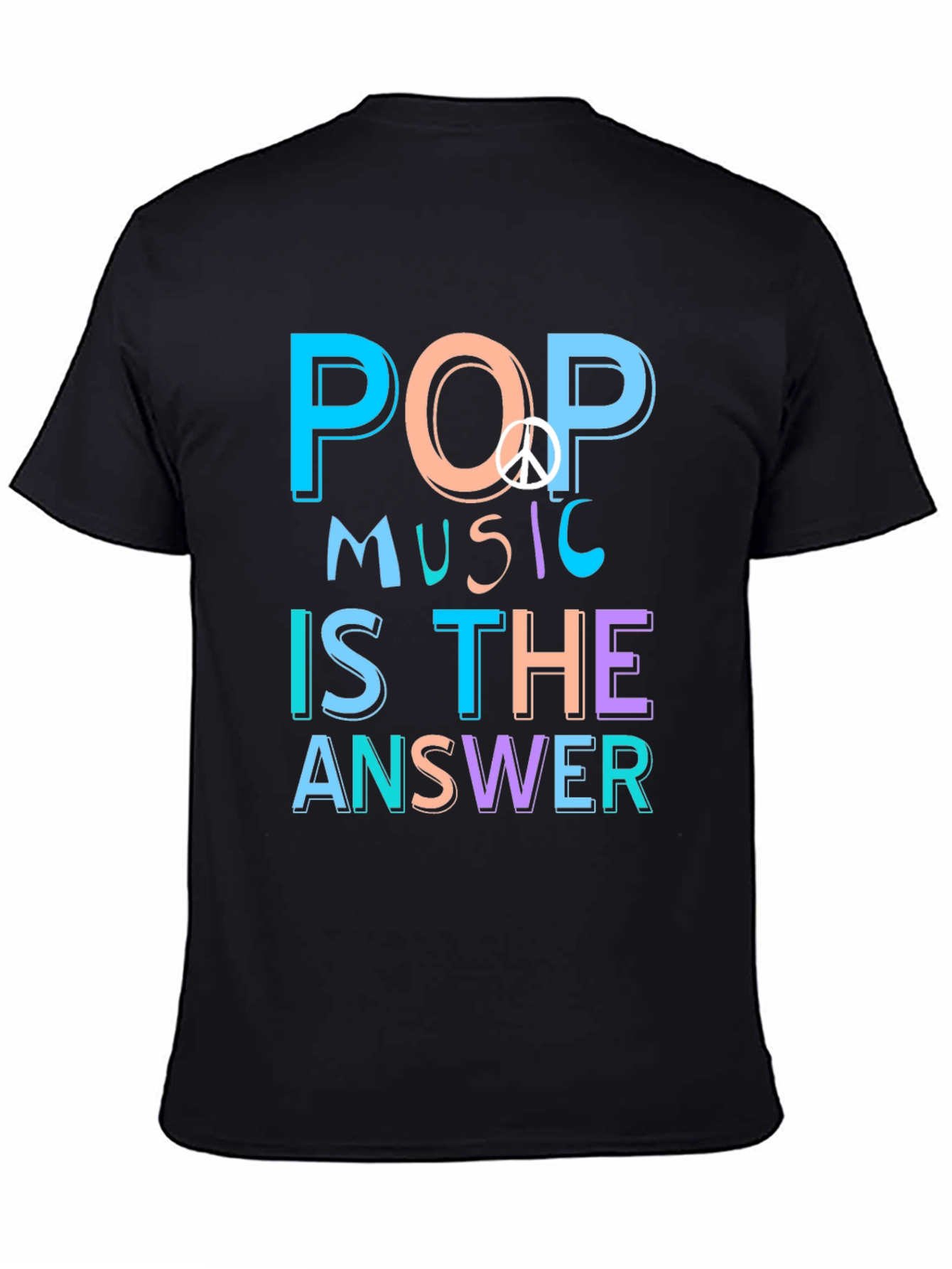 Pop Music Peace Sign Graphic Tee