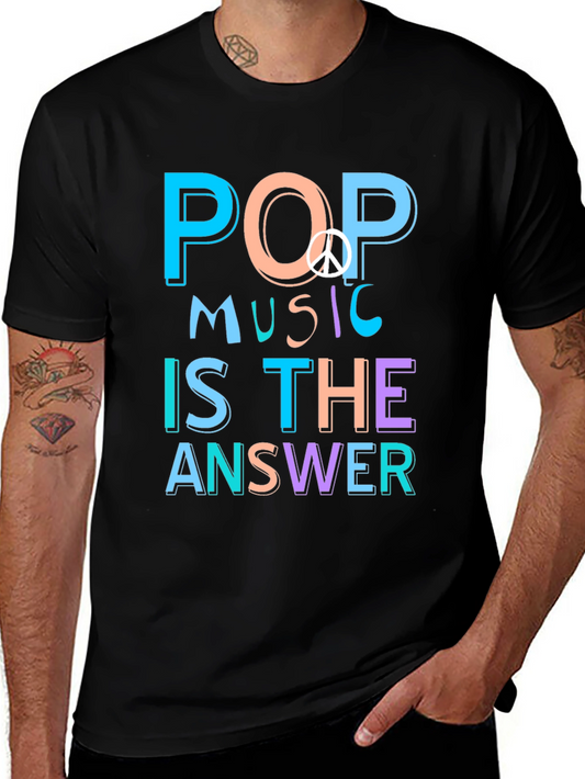 Pop Music Peace Sign Graphic Tee