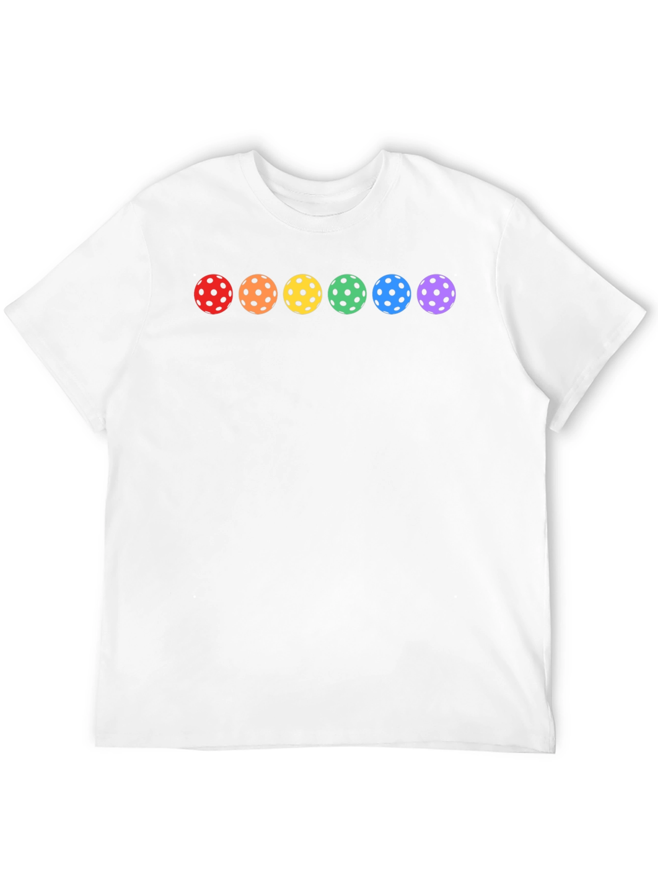 Rainbow Pickleball Balls Graphic T-Shirt