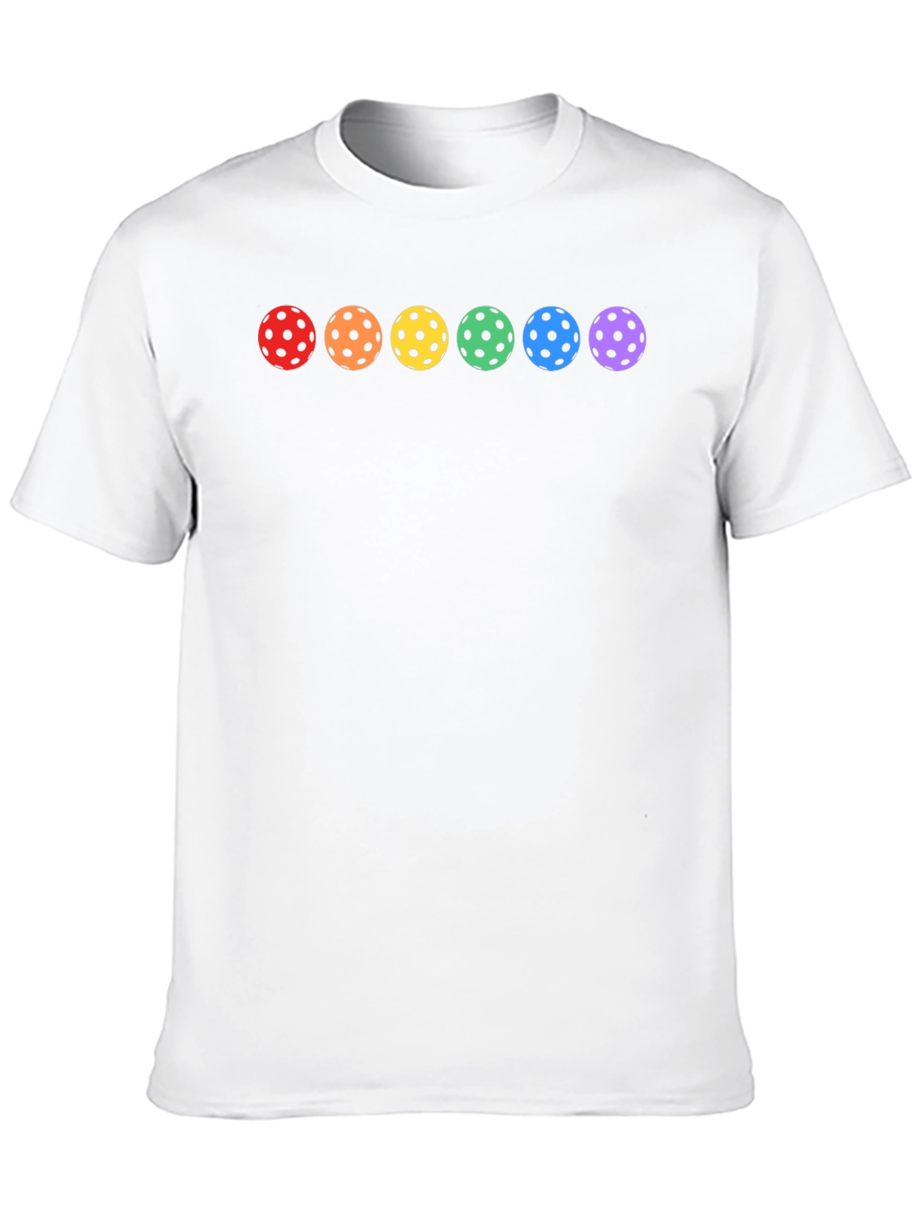 Rainbow Pickleball Balls Graphic T-Shirt